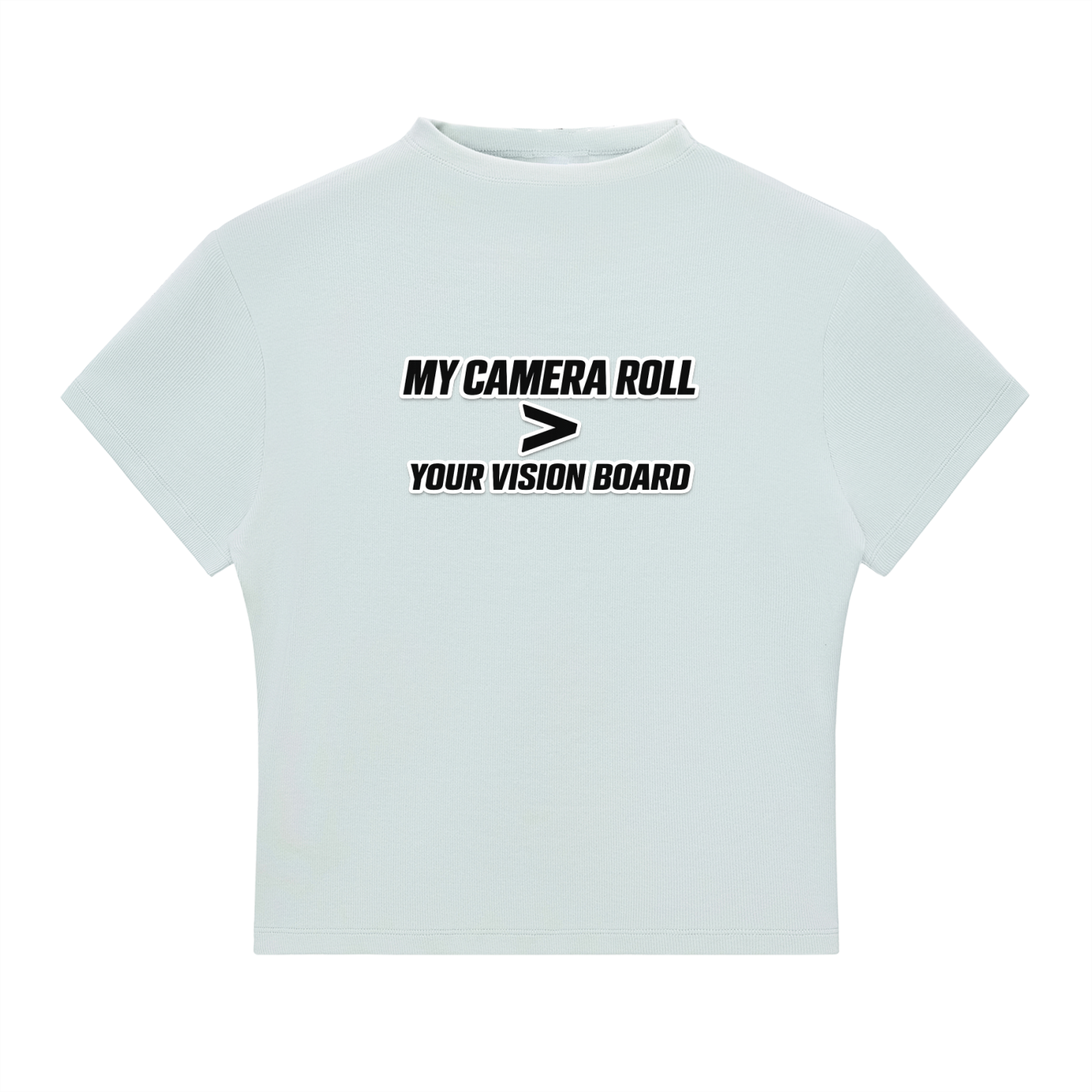 VISION BOARD Essential Slim Fit Mock Neck T-Shirt