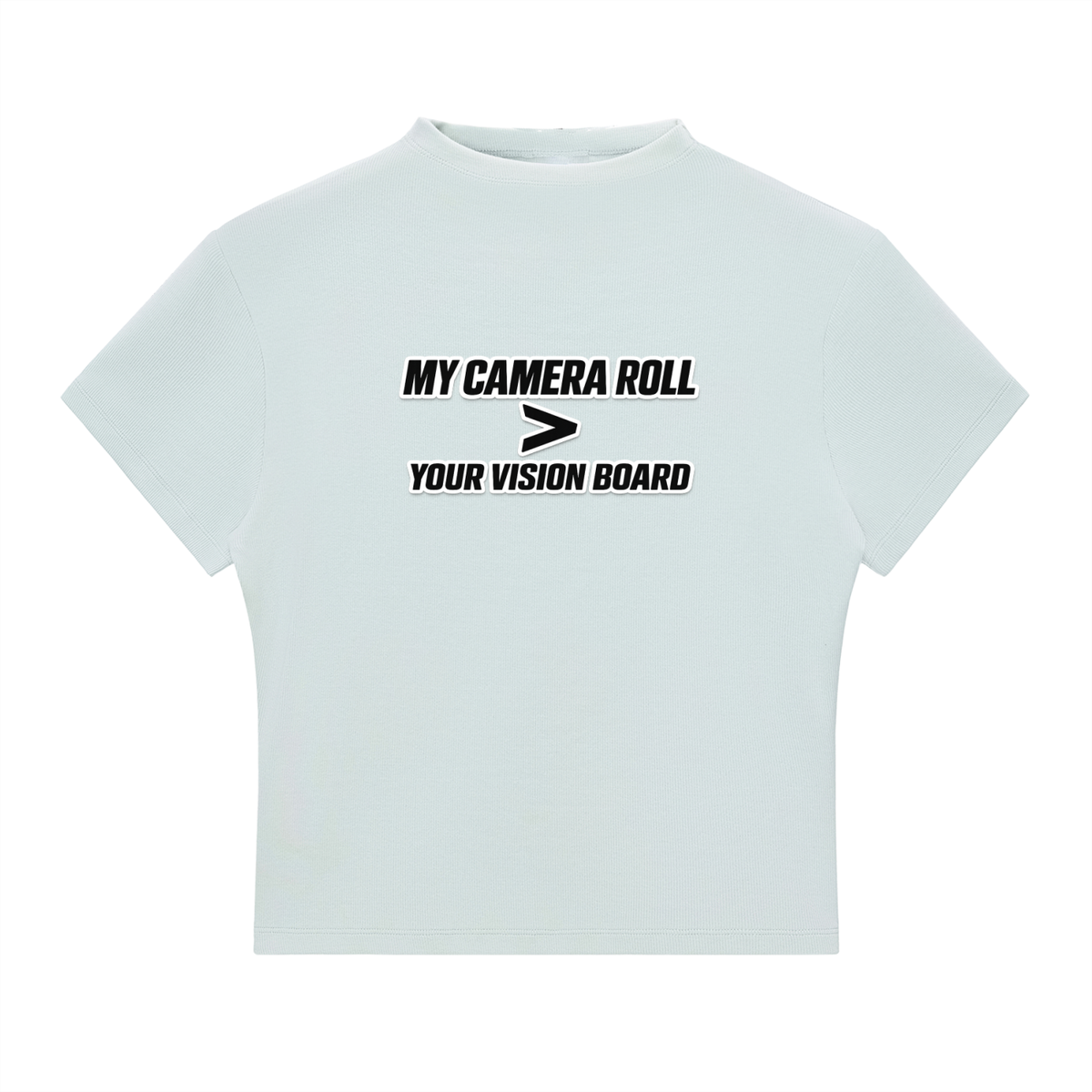 VISION BOARD Essential Slim Fit Mock Neck T-Shirt