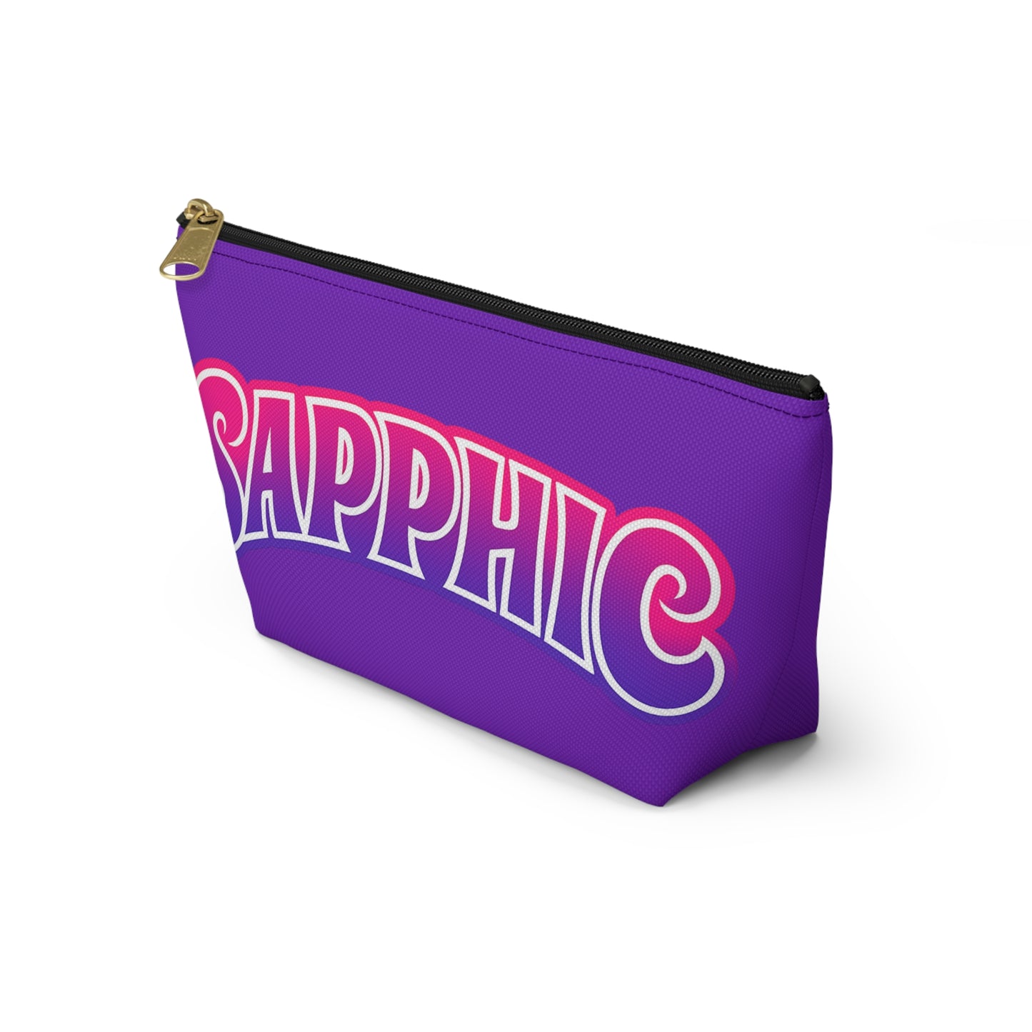SAPPHIC Accessory Pouch — Purple T‑Bottom Makeup & Travel Bag
