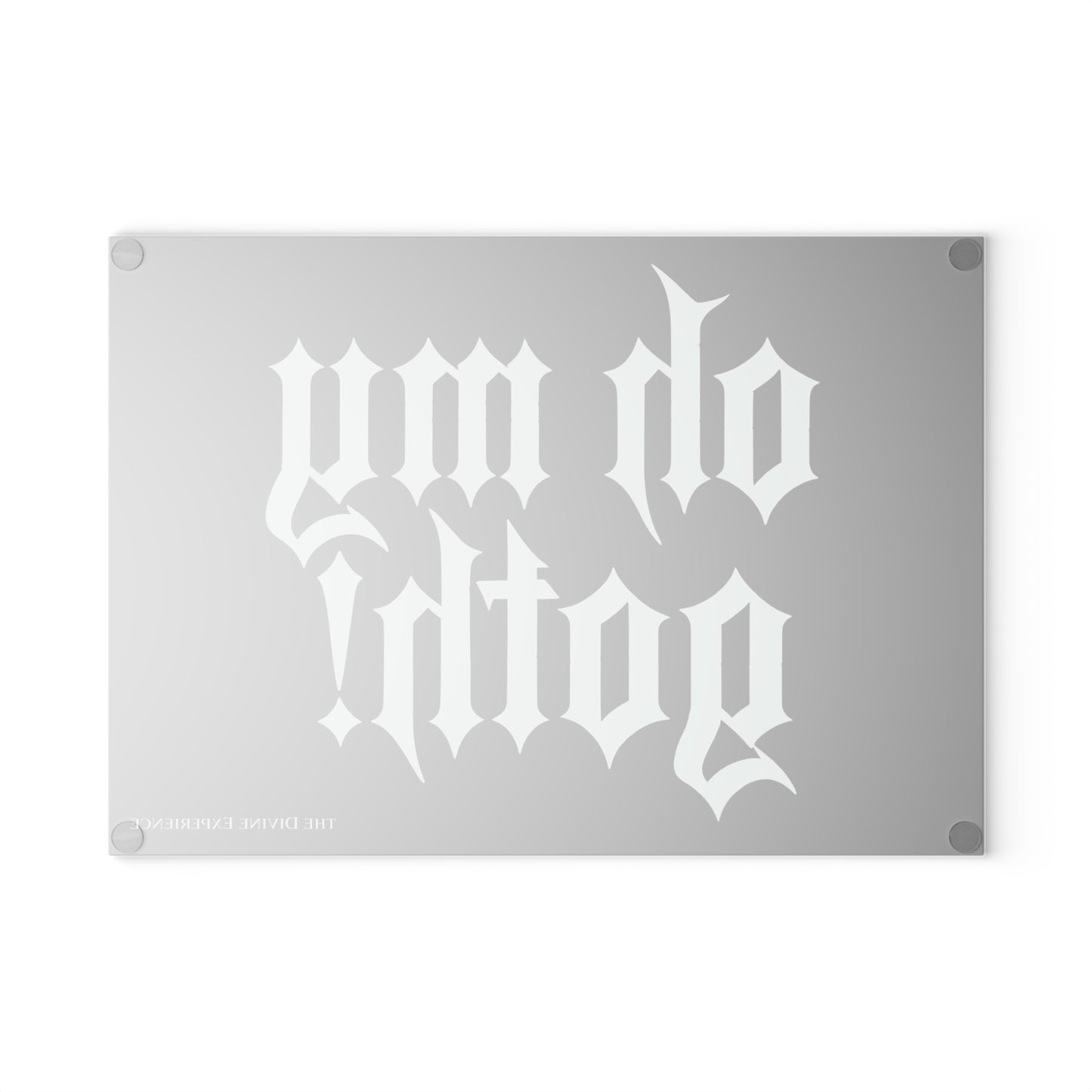 OH MY GOTH! Glass Cutting Board — Gothic Kitchen Décor, Dark Aesthetic Countertop Protector