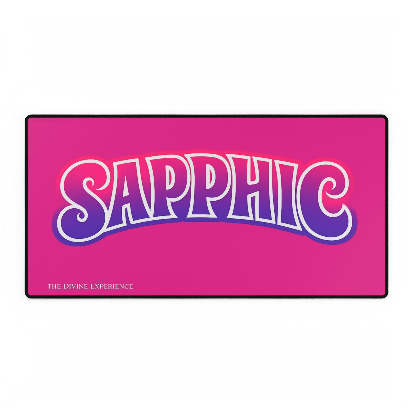 SAPPHIC Desk Mat — Pink & Purple Pride Gaming/Work Surface