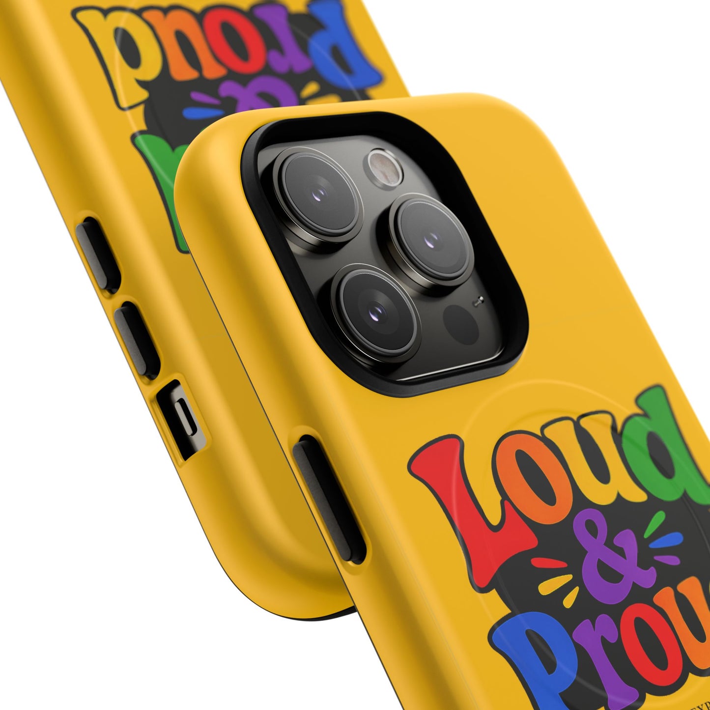 LOUD & PROUD LGBTQ Tough Magnetic Phone Case — Colorful Retro Pride Design