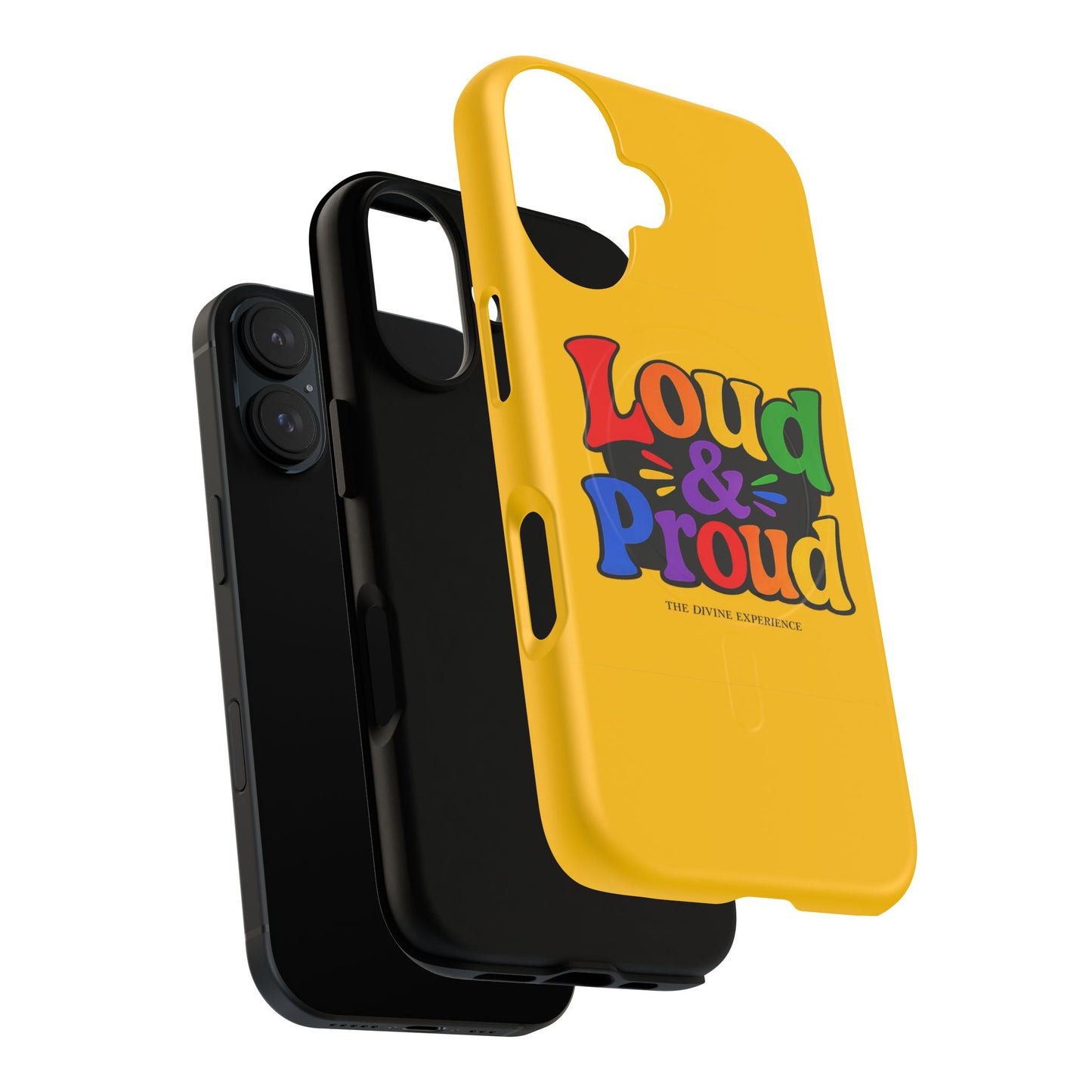 LOUD & PROUD LGBTQ Tough Magnetic Phone Case — Colorful Retro Pride Design