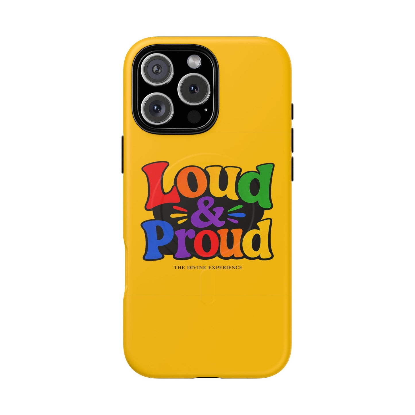 LOUD & PROUD LGBTQ Tough Magnetic Phone Case — Colorful Retro Pride Design