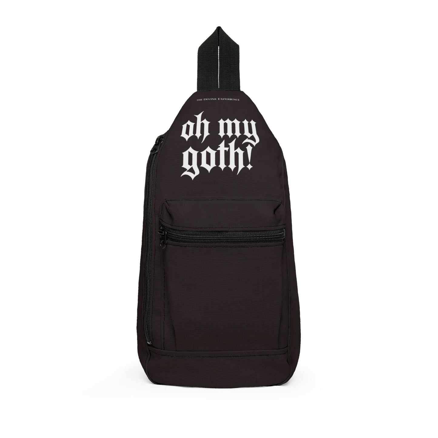 OH MY GOTH! Black Gothic Sling Bag – Goth Statement Crossbody for Everyday & Halloween