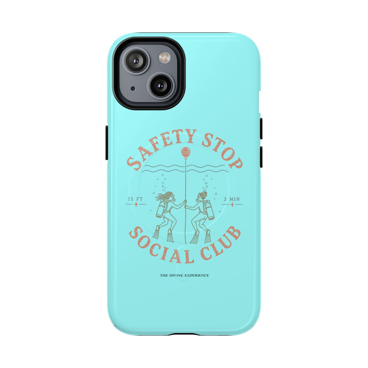 SAFETY STOP SOCIAL CLUB SCUBA Phone Case — Scuba Diving Graphic Tough Magnetic Case