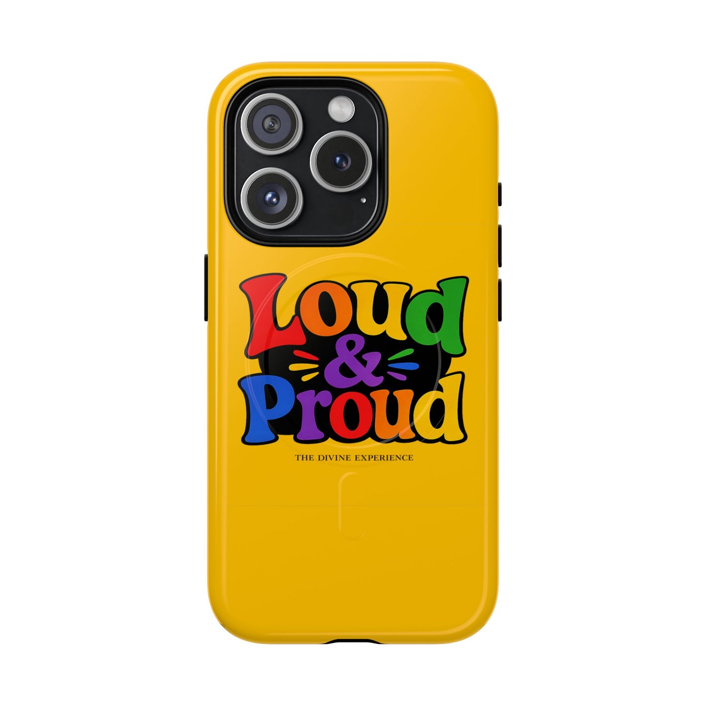 LOUD & PROUD LGBTQ Tough Magnetic Phone Case — Colorful Retro Pride Design