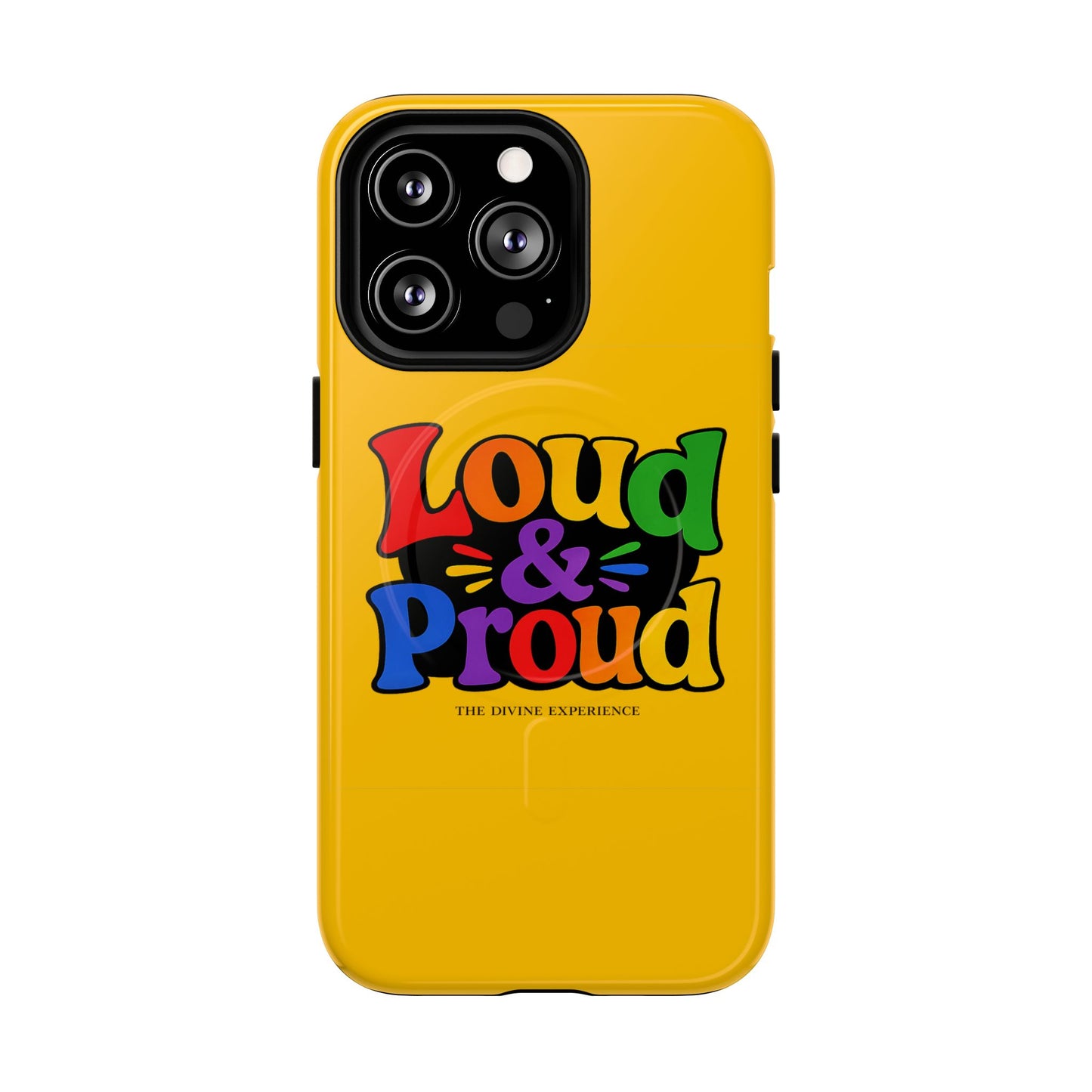 LOUD & PROUD LGBTQ Tough Magnetic Phone Case — Colorful Retro Pride Design