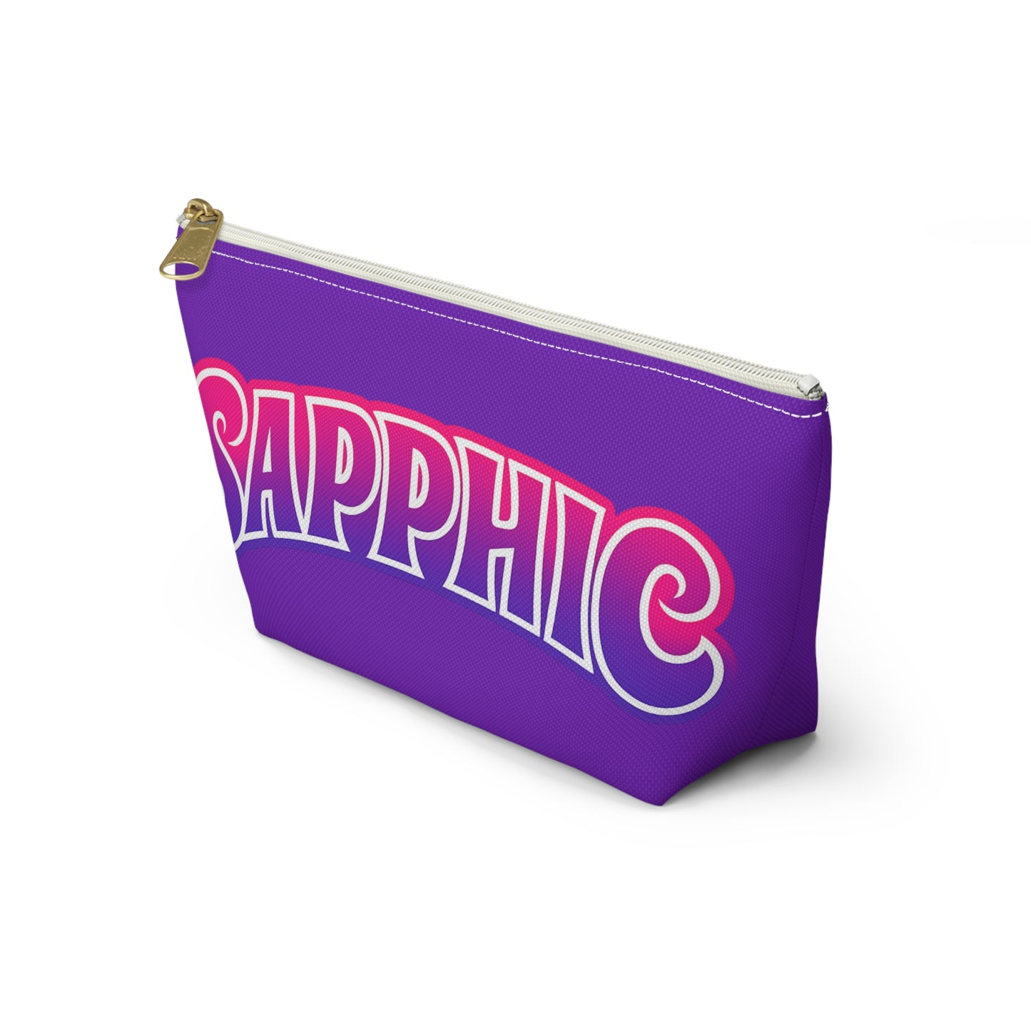 SAPPHIC Accessory Pouch — Purple T‑Bottom Makeup & Travel Bag