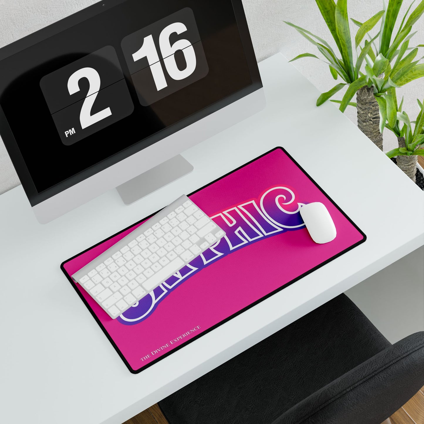 SAPPHIC Desk Mat — Pink & Purple Pride Gaming/Work Surface