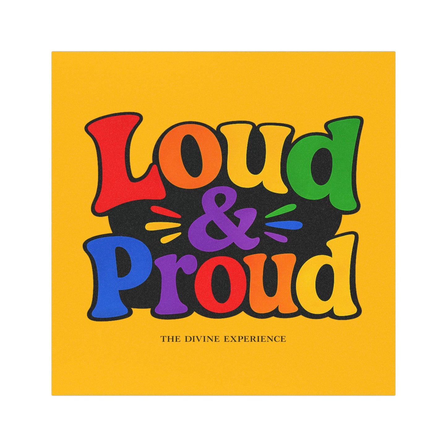 LOUD & PROUD LGBTQ Rainbow Car Magnet — Retro Pride Magnetic Sticker