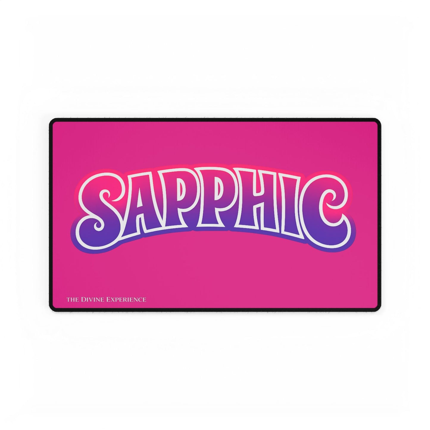 SAPPHIC Desk Mat — Pink & Purple Pride Gaming/Work Surface