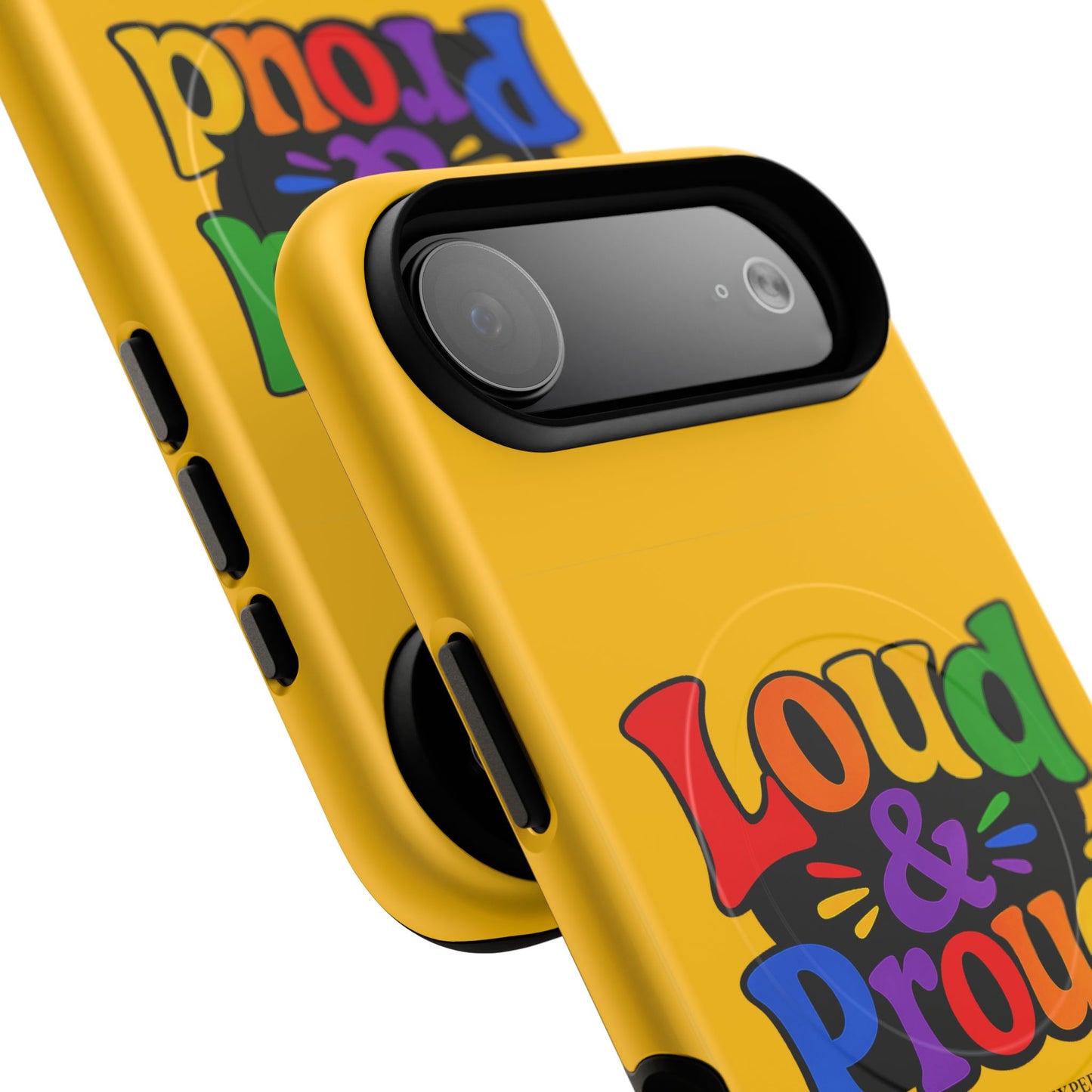 LOUD & PROUD LGBTQ Tough Magnetic Phone Case — Colorful Retro Pride Design