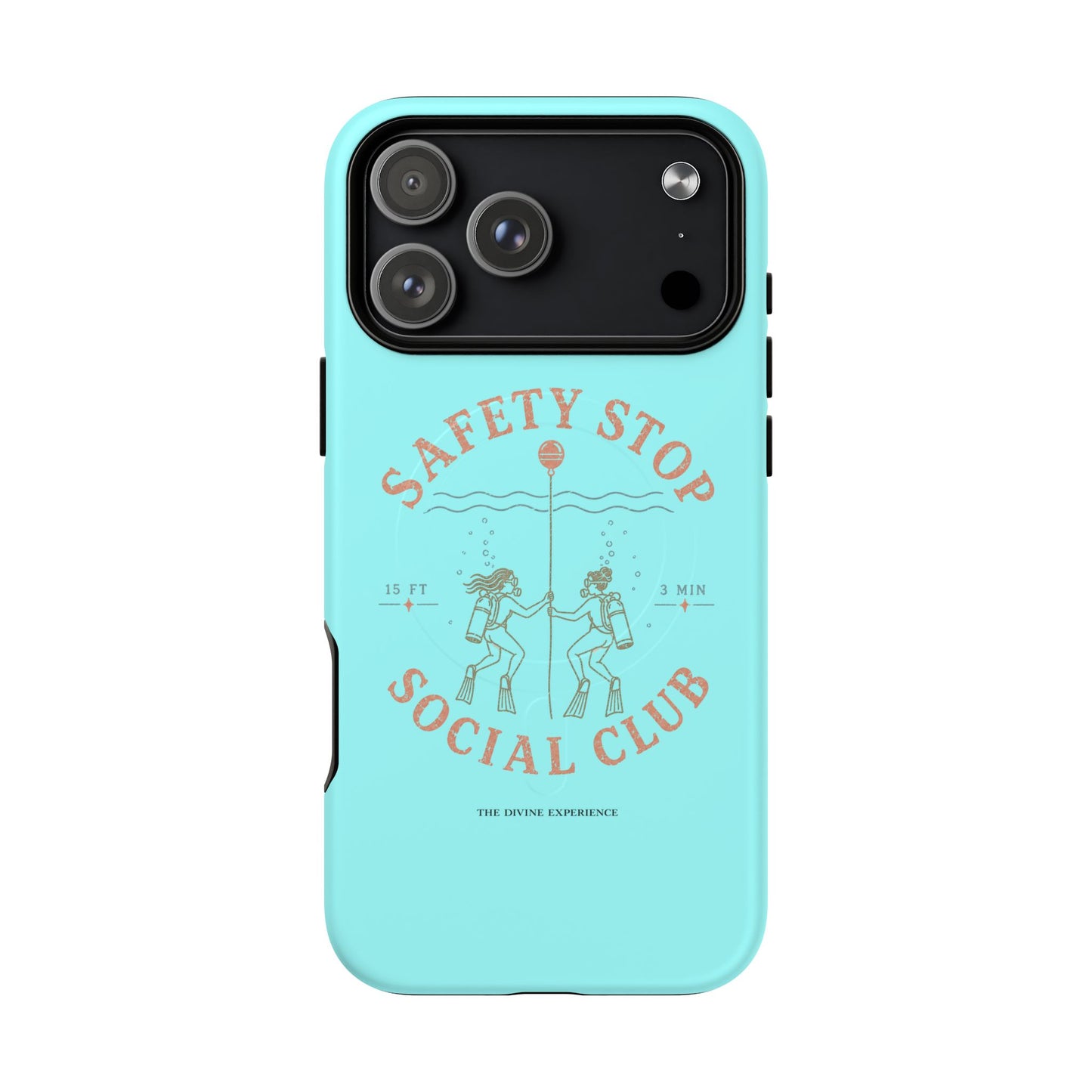 SAFETY STOP SOCIAL CLUB SCUBA Phone Case — Scuba Diving Graphic Tough Magnetic Case