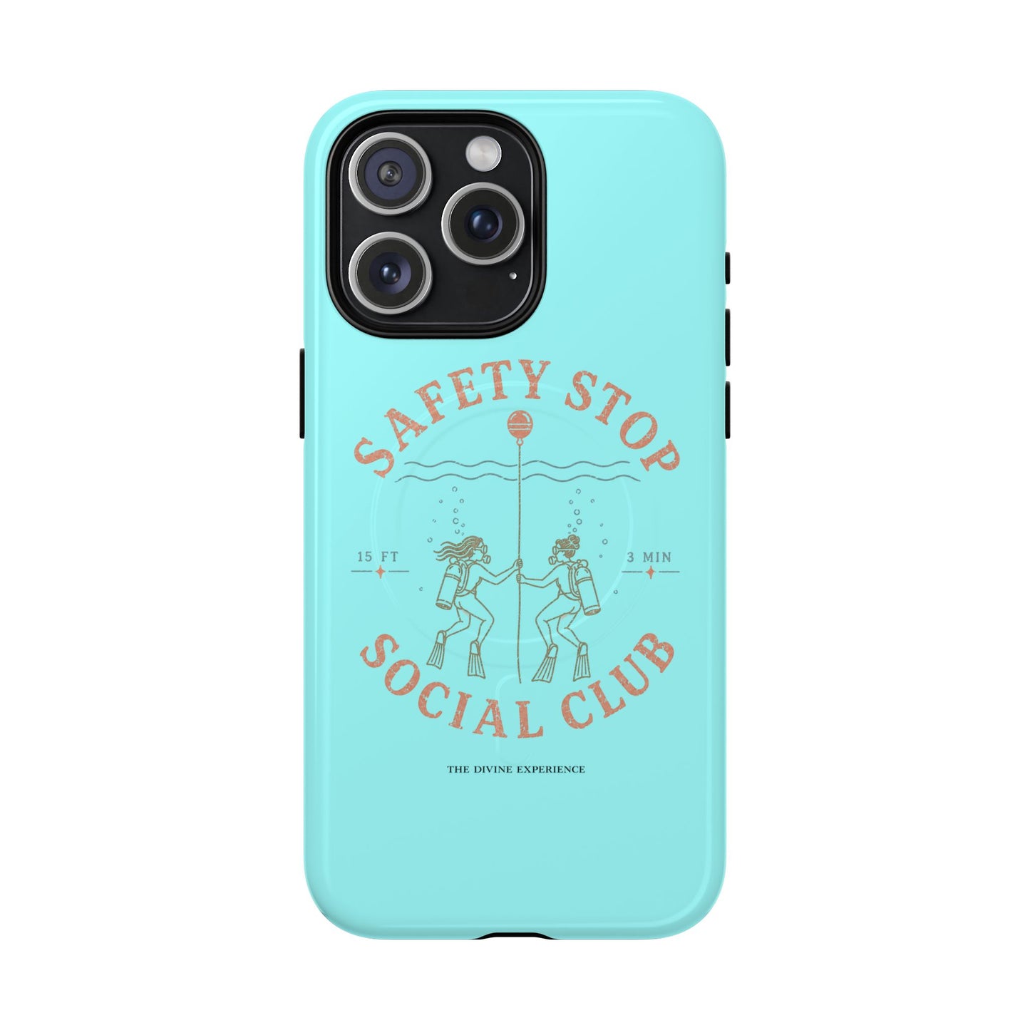SAFETY STOP SOCIAL CLUB SCUBA Phone Case — Scuba Diving Graphic Tough Magnetic Case