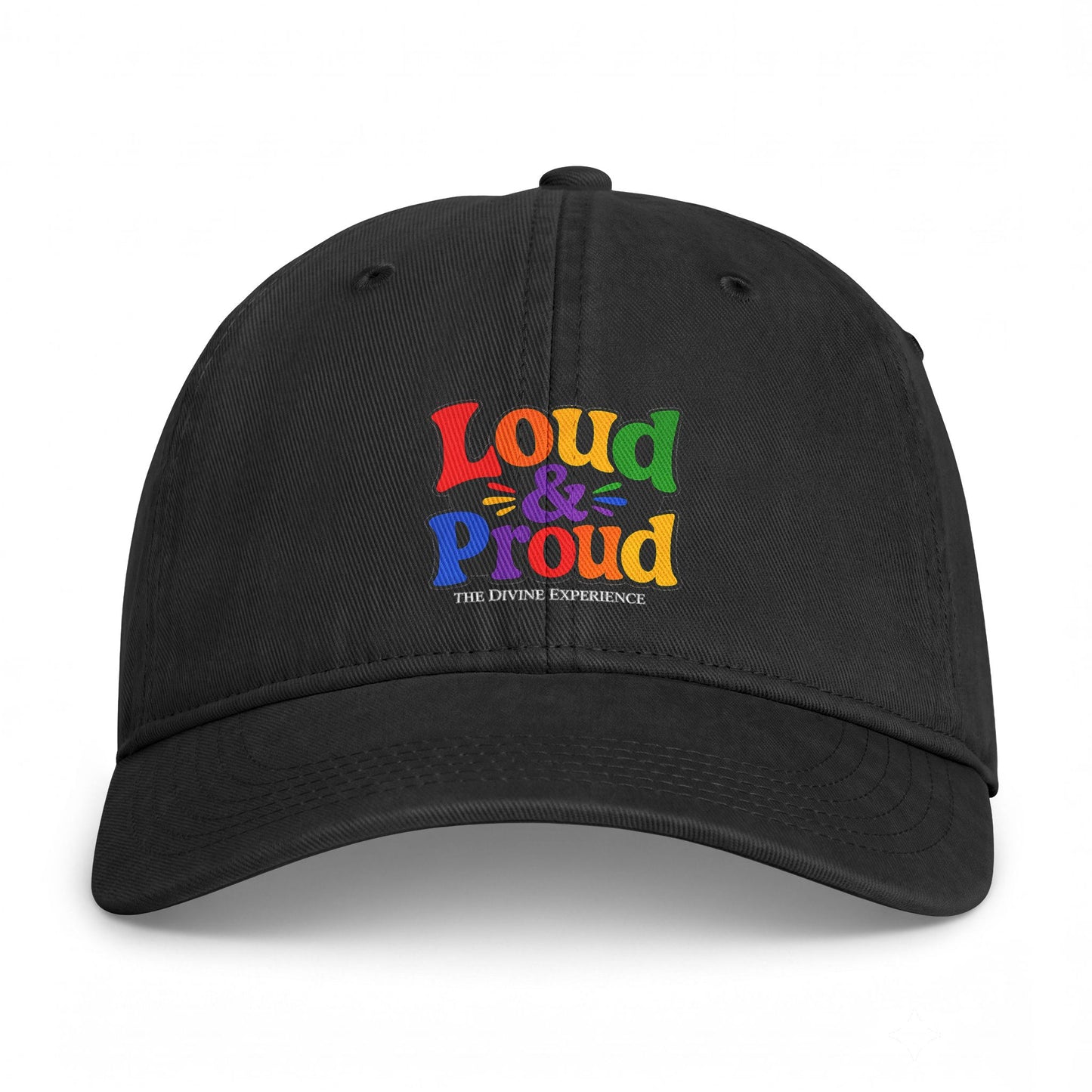 LOUD & PROUD LGBTQ Rainbow Embroidered Cap