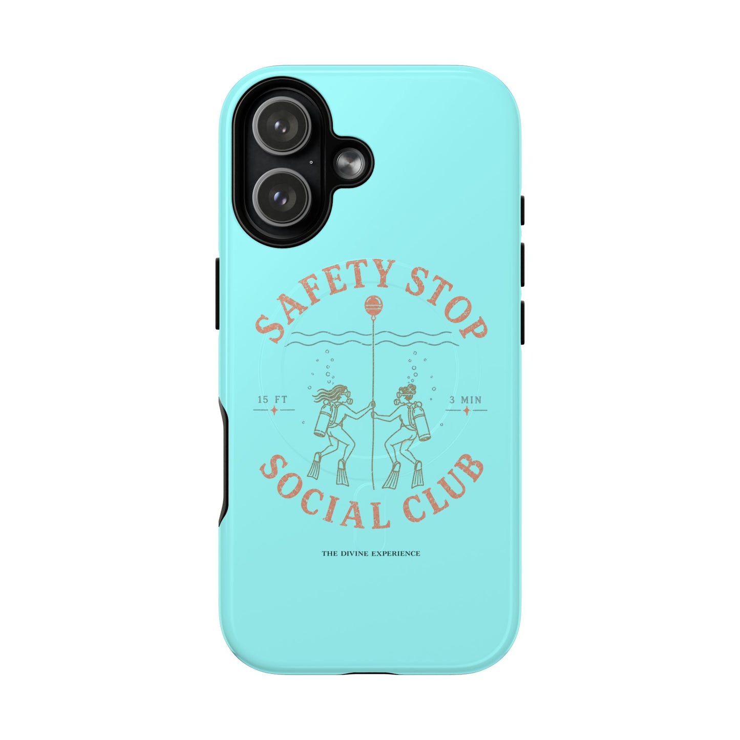SAFETY STOP SOCIAL CLUB SCUBA Phone Case — Scuba Diving Graphic Tough Magnetic Case