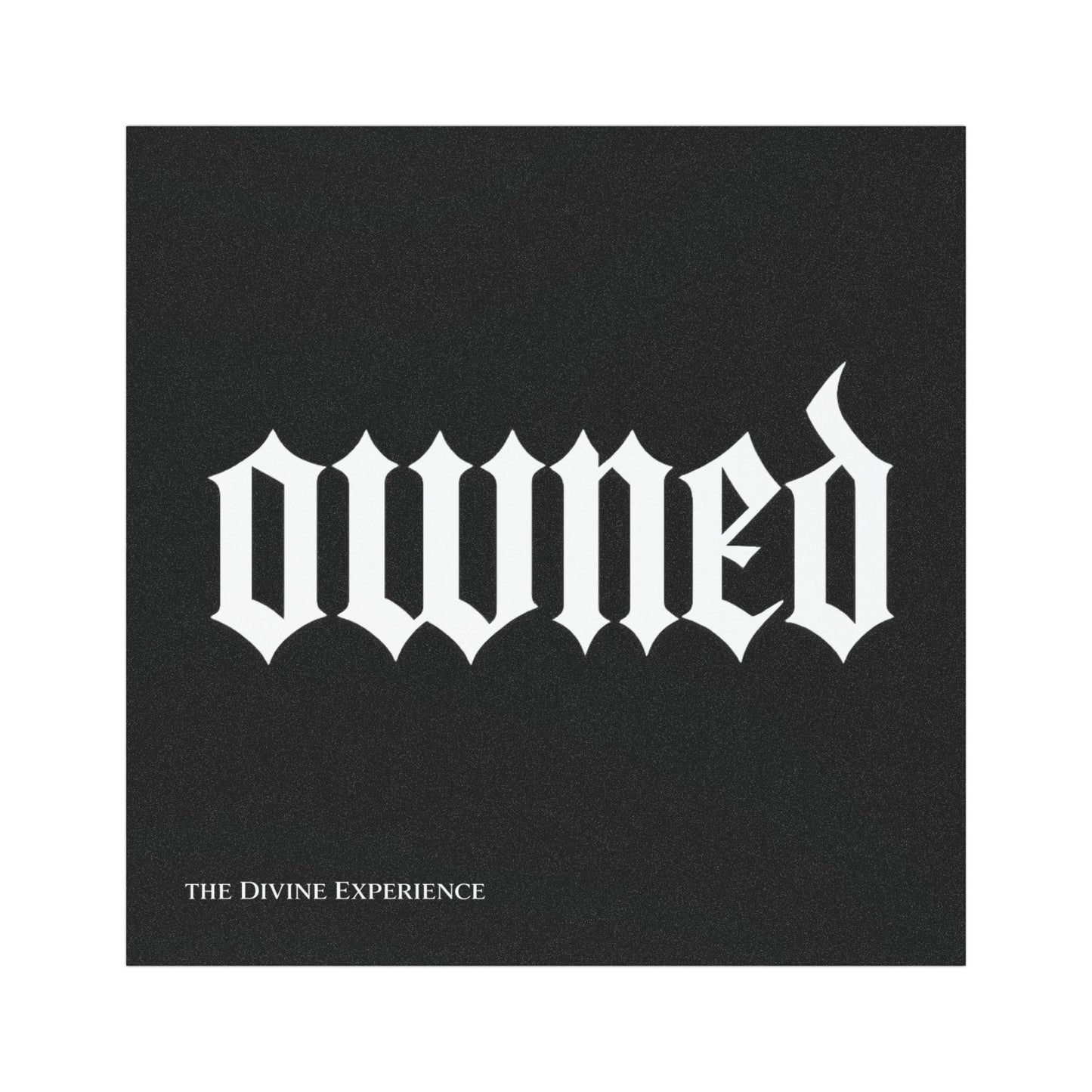 OWNED Gothic Car Magnet — Black Vintage Lettering Magnetic Decal