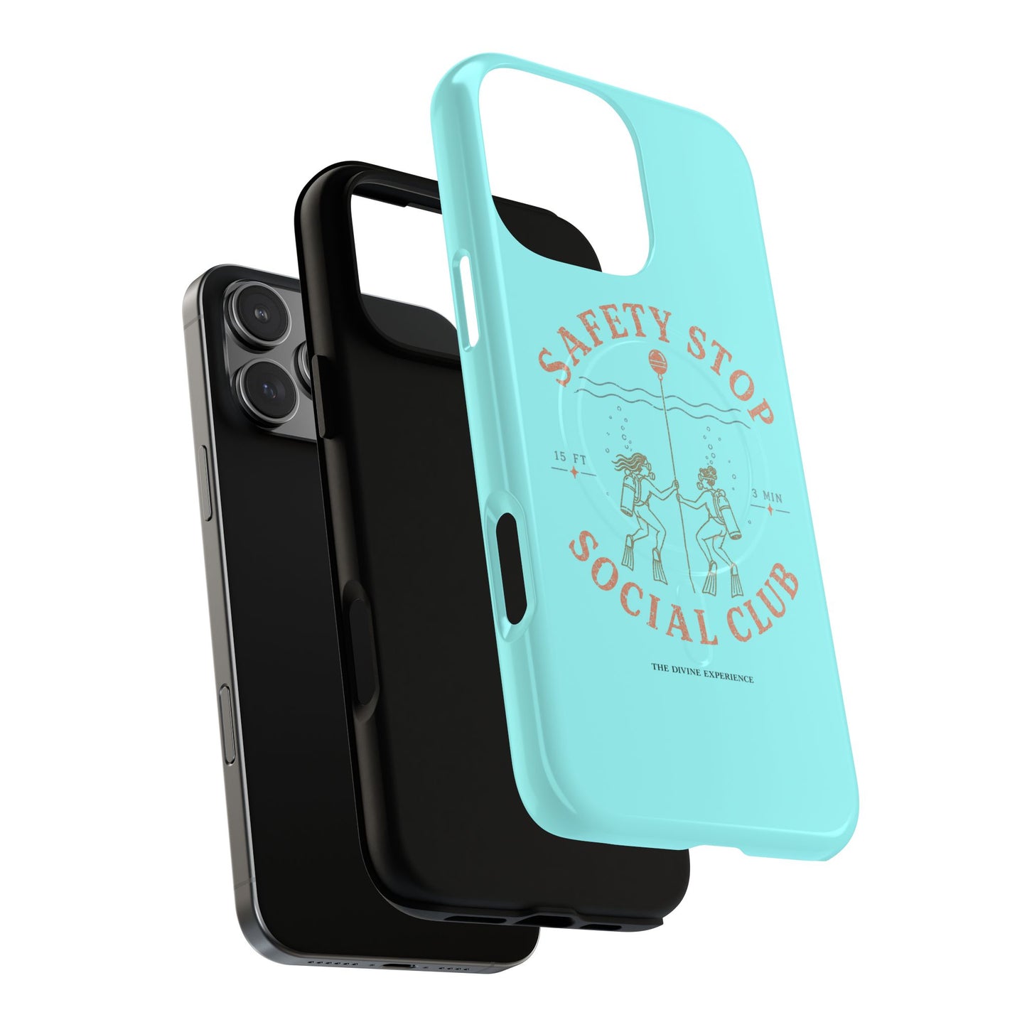 SAFETY STOP SOCIAL CLUB SCUBA Phone Case — Scuba Diving Graphic Tough Magnetic Case
