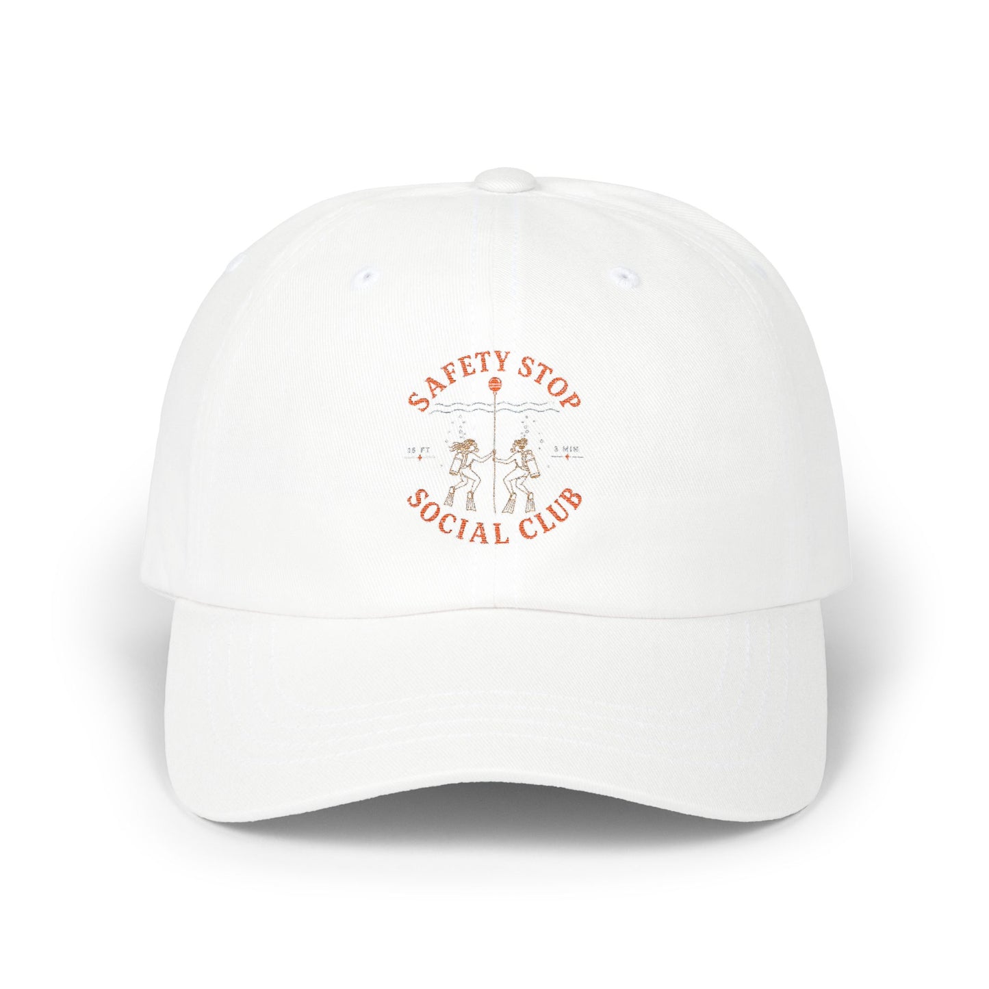 SAFETY STOP SOCIAL CLUB Scuba Cap – Vintage Motorcycle Club Embroidered Hat