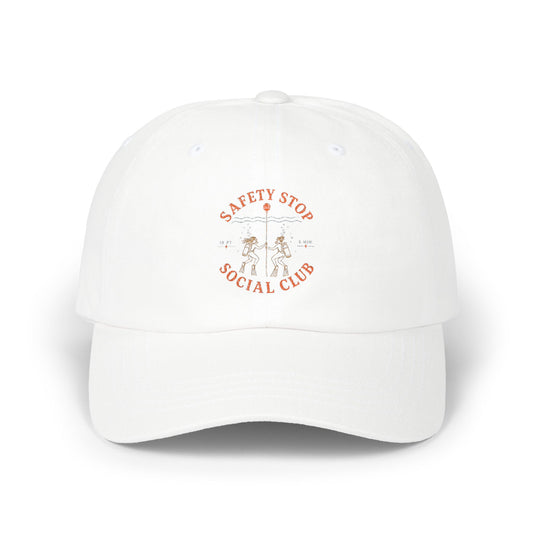 SAFETY STOP SOCIAL CLUB Scuba Cap – Vintage Motorcycle Club Embroidered Hat