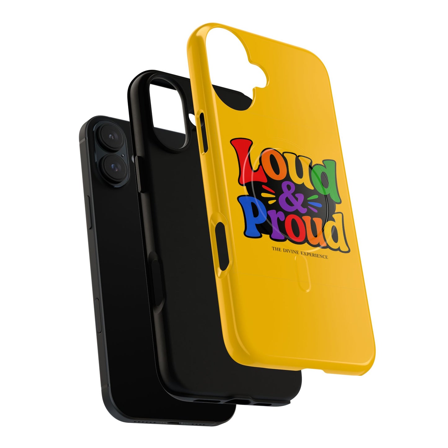 LOUD & PROUD LGBTQ Tough Magnetic Phone Case — Colorful Retro Pride Design