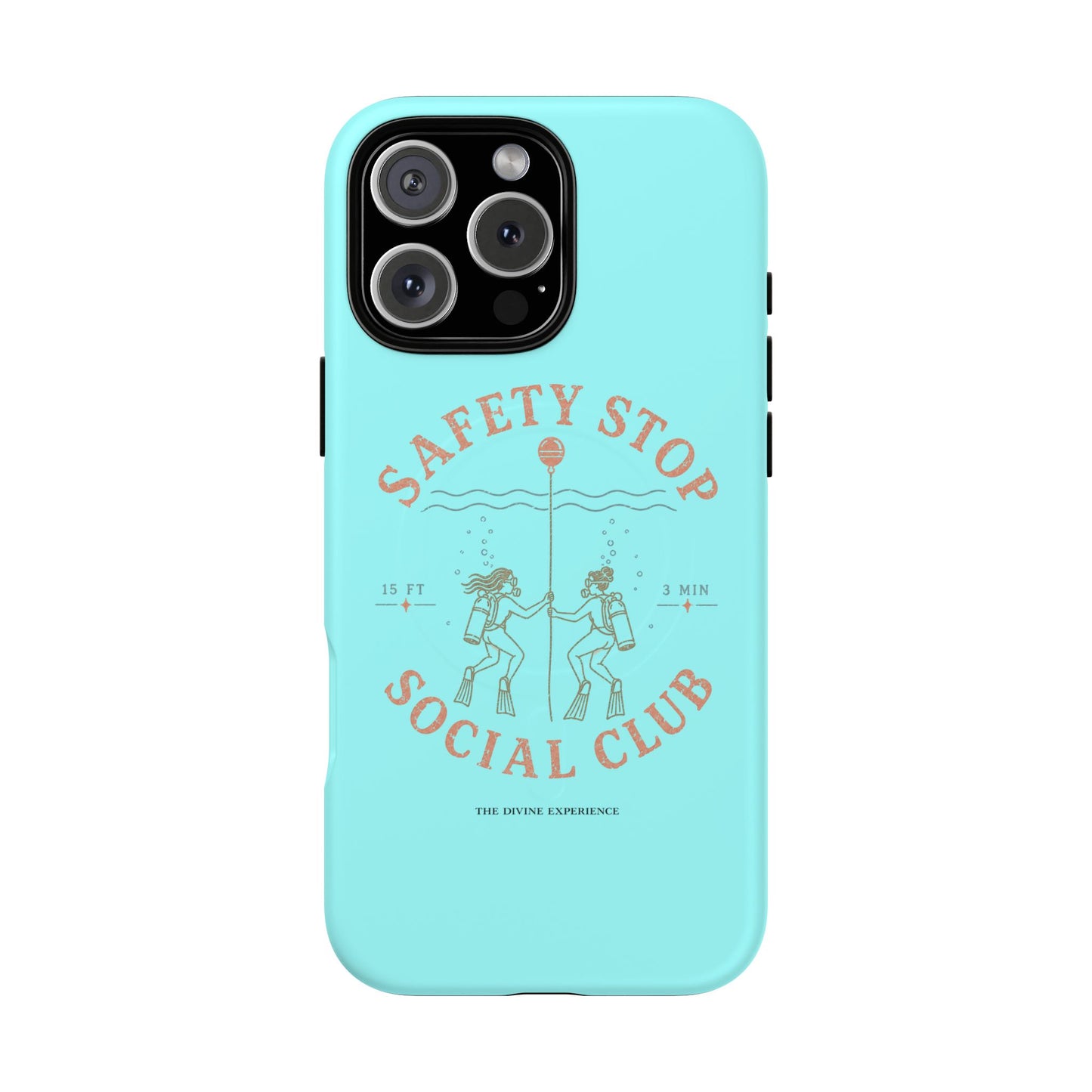 SAFETY STOP SOCIAL CLUB SCUBA Phone Case — Scuba Diving Graphic Tough Magnetic Case