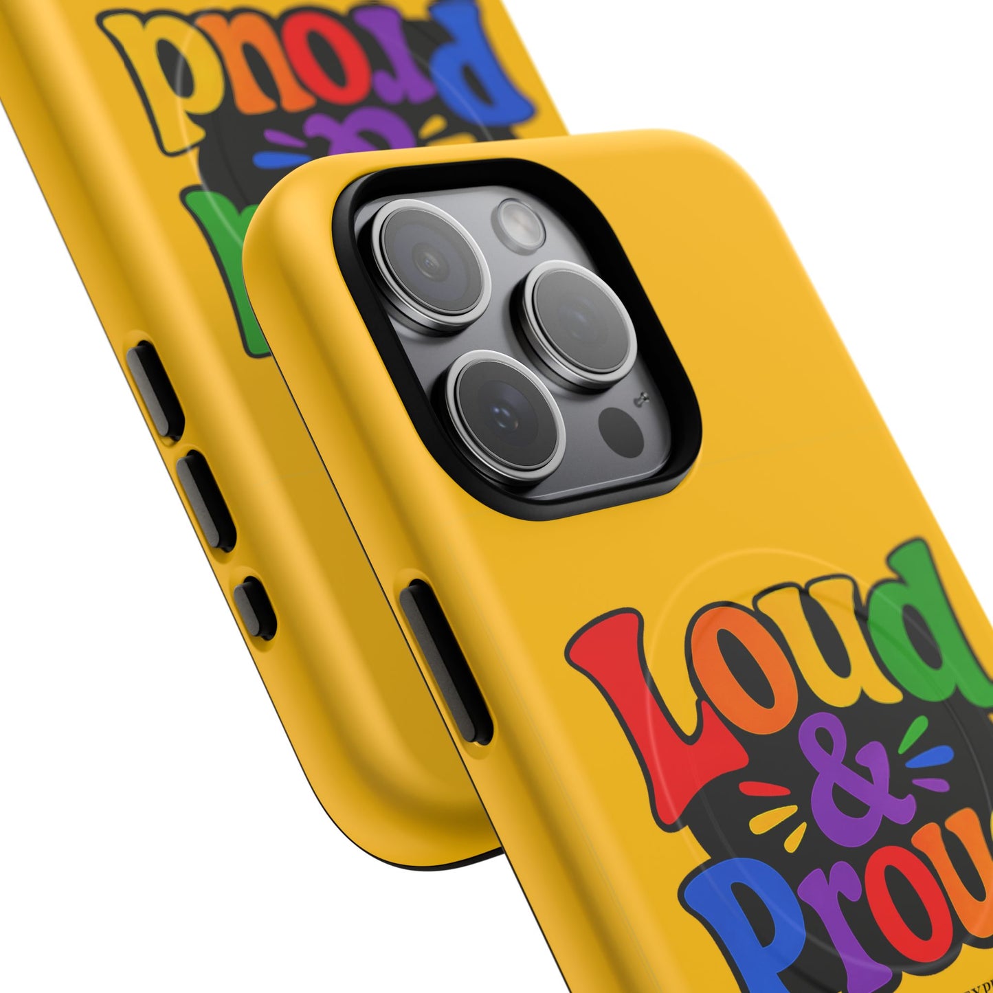 LOUD & PROUD LGBTQ Tough Magnetic Phone Case — Colorful Retro Pride Design
