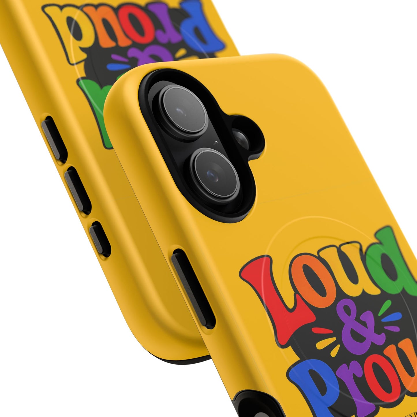 LOUD & PROUD LGBTQ Tough Magnetic Phone Case — Colorful Retro Pride Design