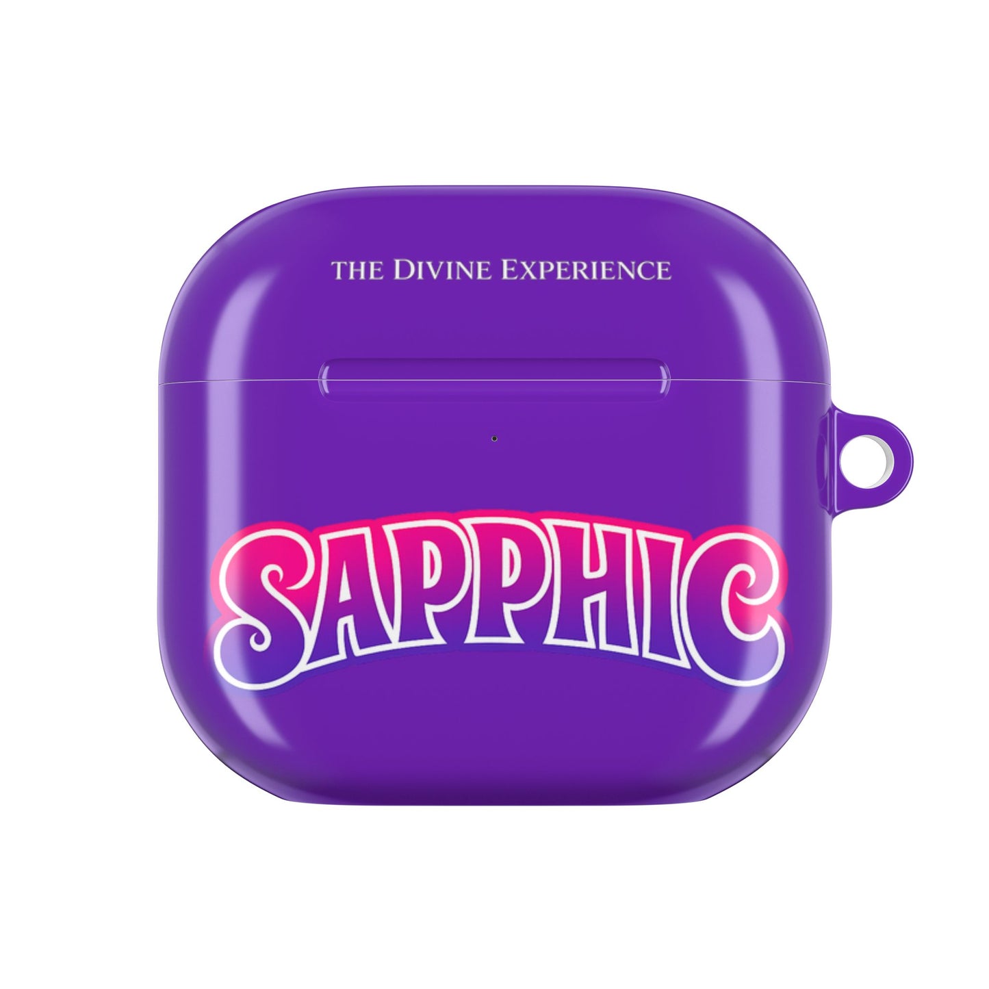 SAPPHIC AirPod Case — Purple “SAPPHIC” Designer Protective AirPods Case (The Divine Experience)