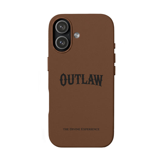 OUTLAW Engraved PU Leather Phone Case — Slim Protective Cover