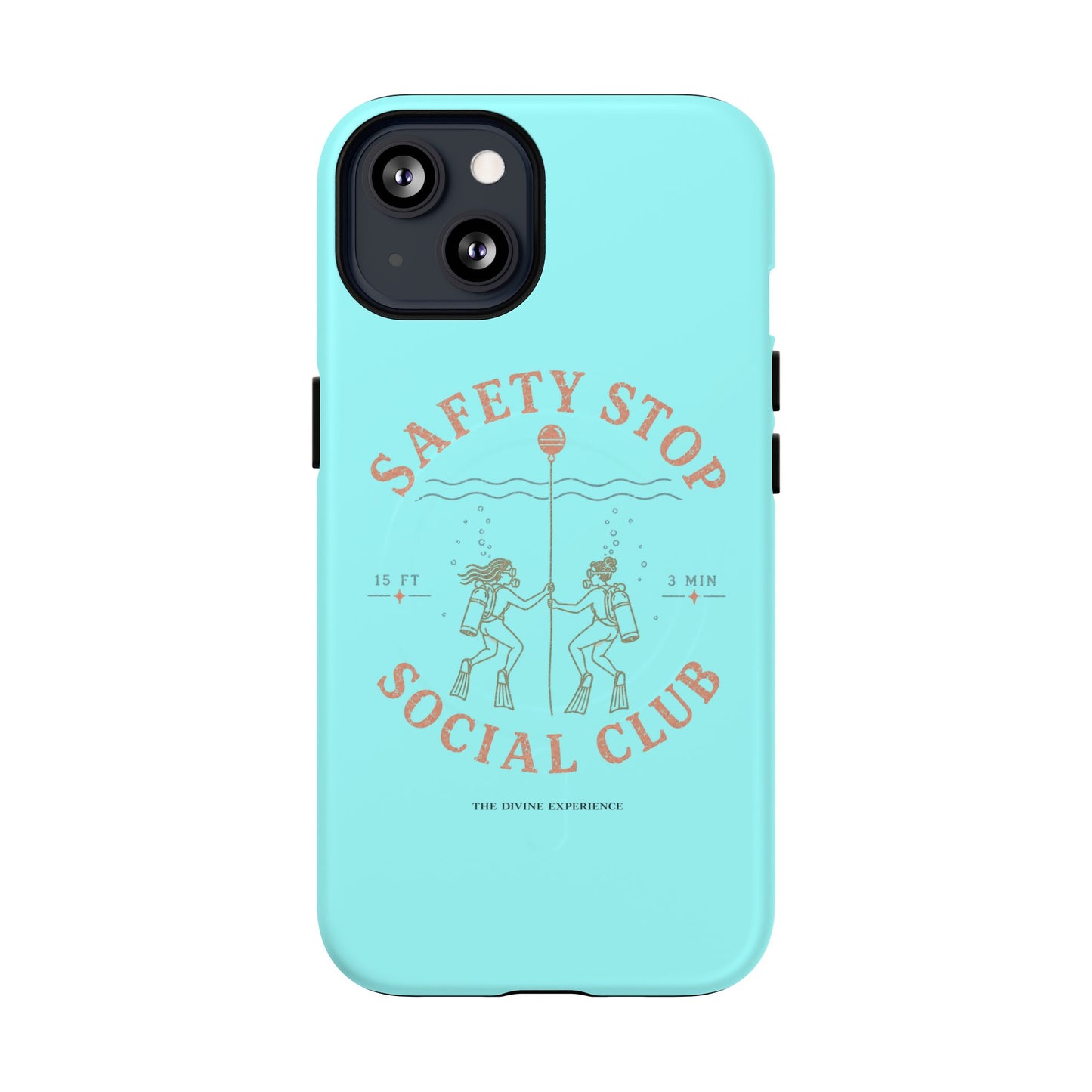 SAFETY STOP SOCIAL CLUB SCUBA Phone Case — Scuba Diving Graphic Tough Magnetic Case