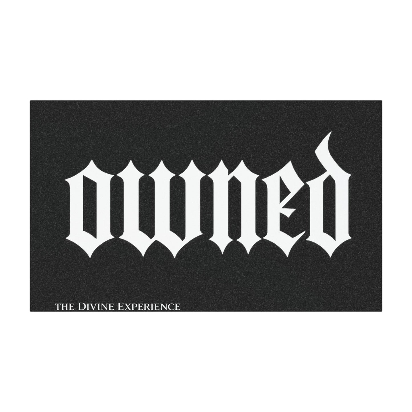 OWNED Gothic Car Magnet — Black Vintage Lettering Magnetic Decal