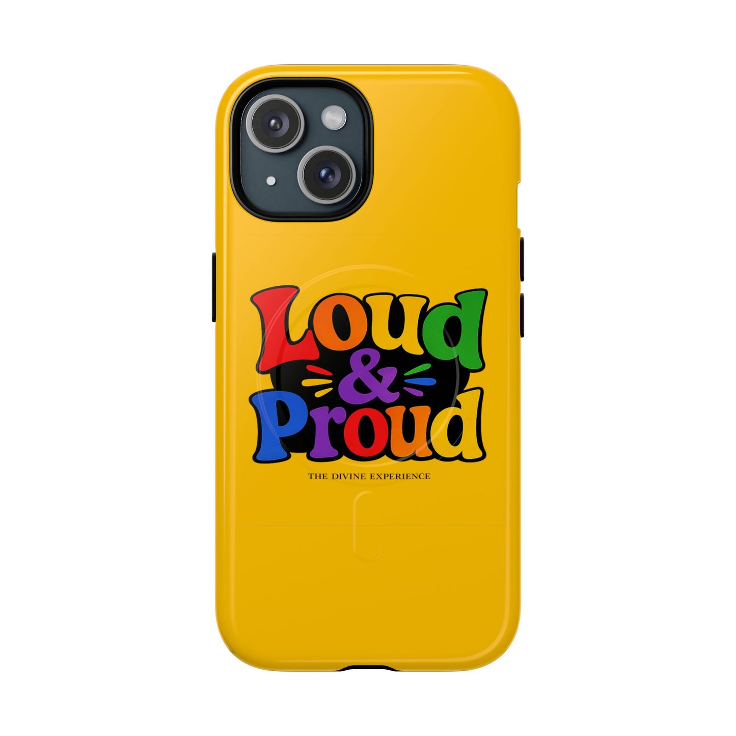 LOUD & PROUD LGBTQ Tough Magnetic Phone Case — Colorful Retro Pride Design