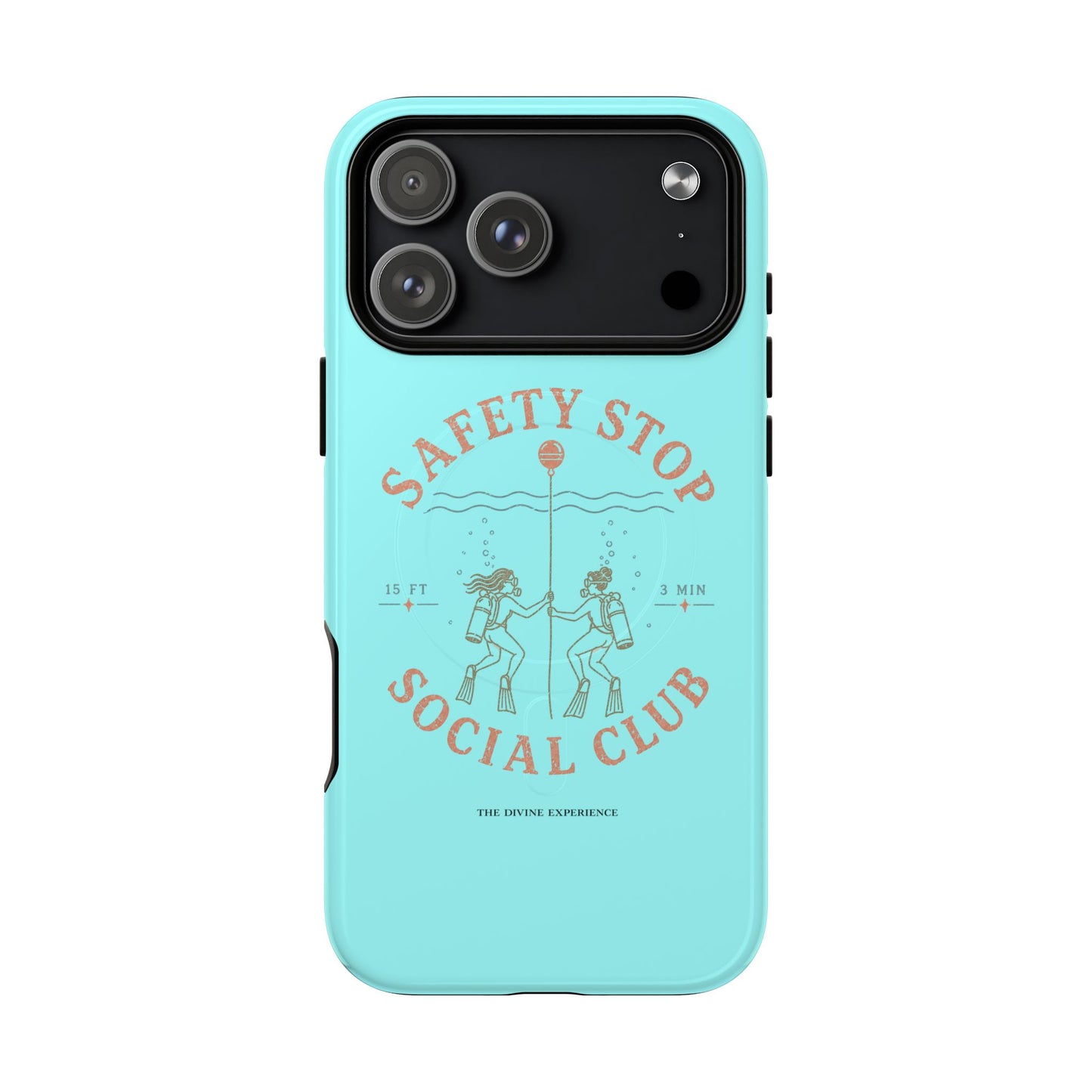 SAFETY STOP SOCIAL CLUB SCUBA Phone Case — Scuba Diving Graphic Tough Magnetic Case