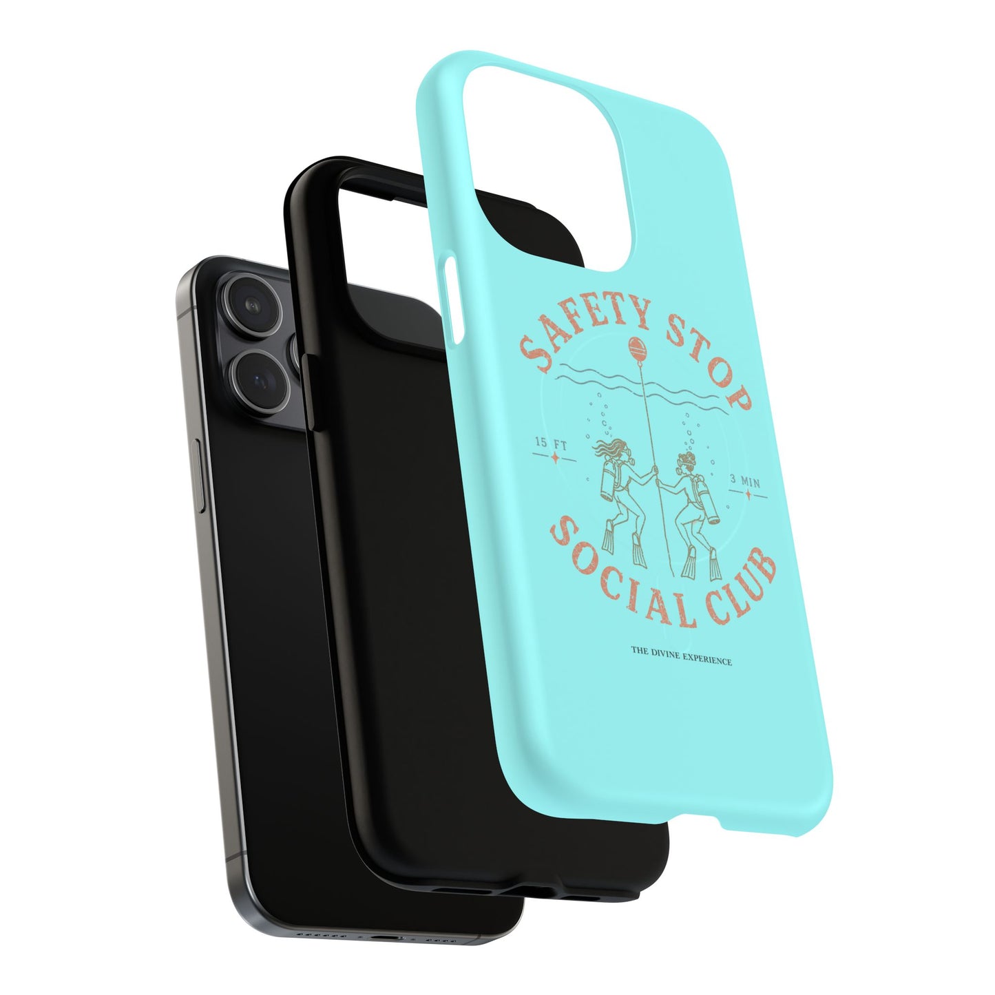 SAFETY STOP SOCIAL CLUB SCUBA Phone Case — Scuba Diving Graphic Tough Magnetic Case