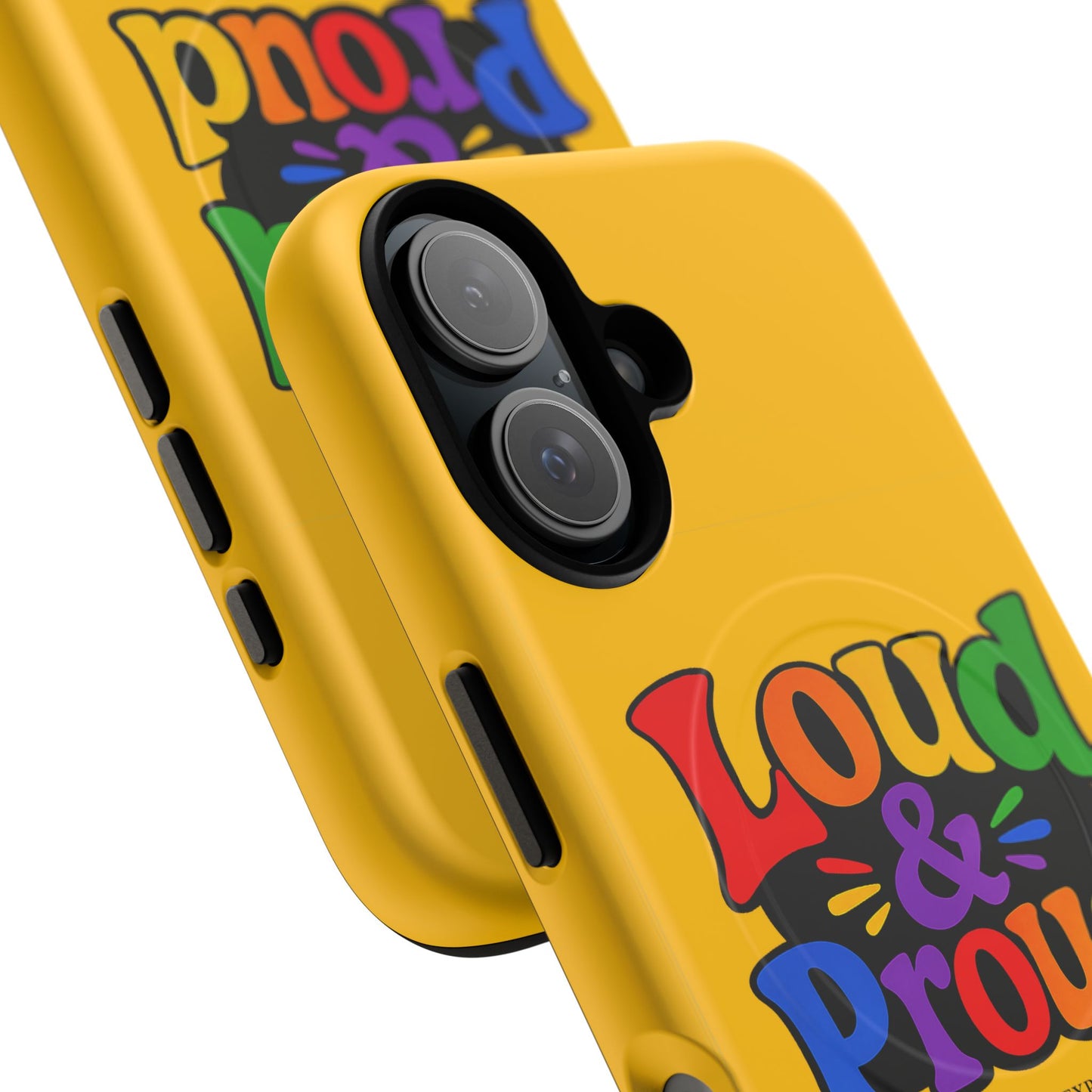 LOUD & PROUD LGBTQ Tough Magnetic Phone Case — Colorful Retro Pride Design