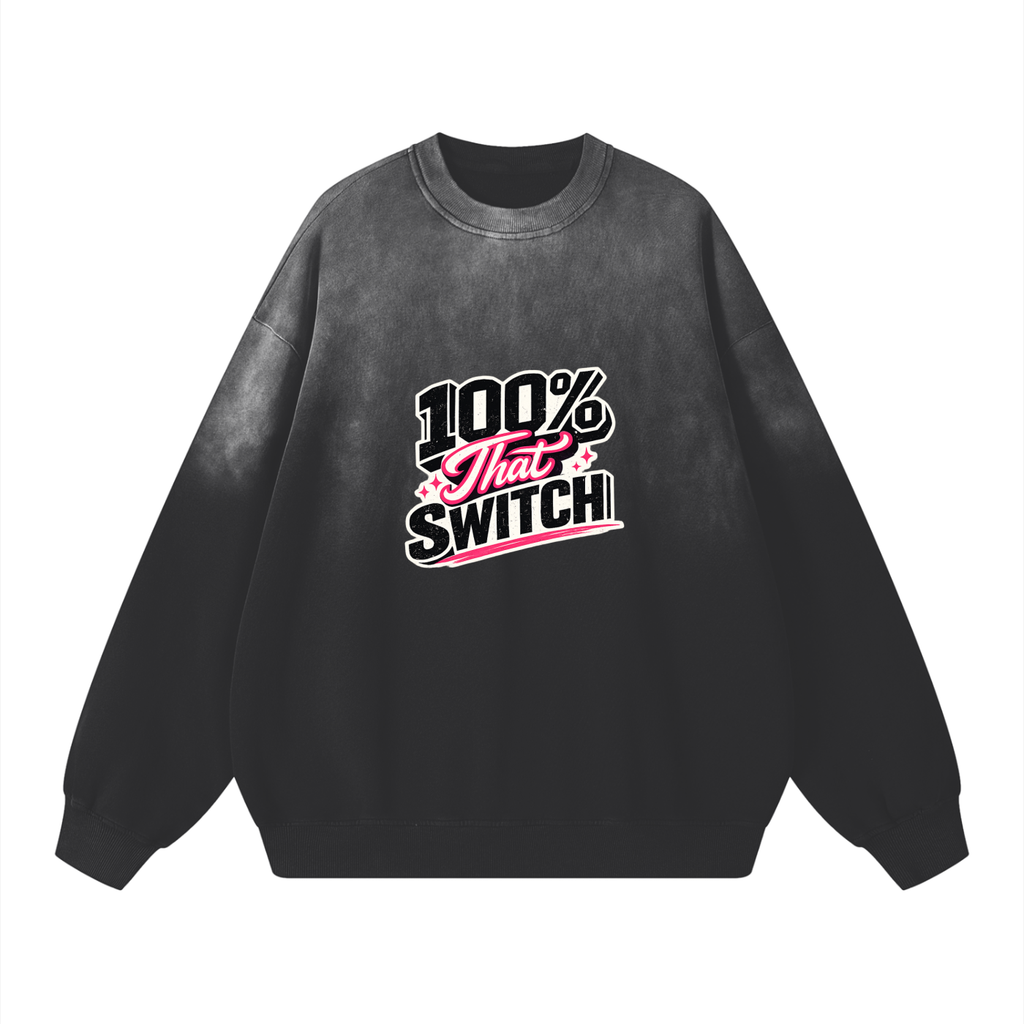 100% THAT SWITCH Sunfade Drop-Shoulder Cotton Sweatshirt
