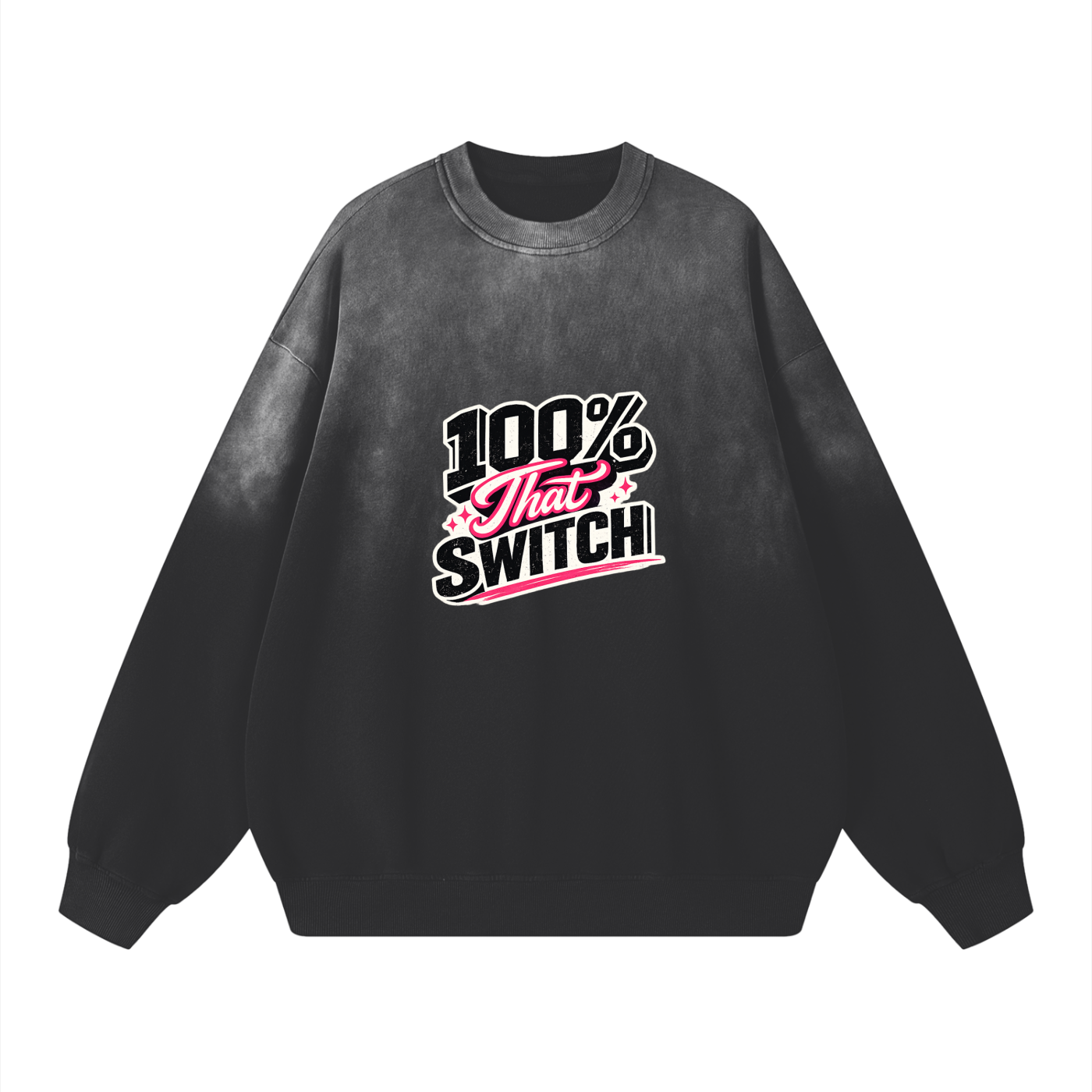 100% THAT SWITCH Sunfade Drop-Shoulder Cotton Sweatshirt
