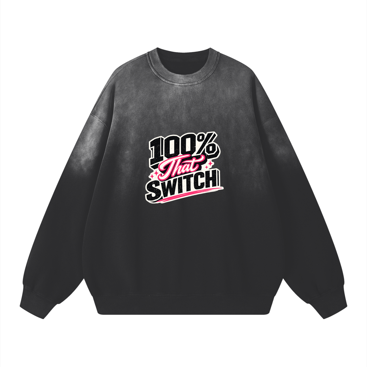100% THAT SWITCH Sunfade Drop-Shoulder Cotton Sweatshirt