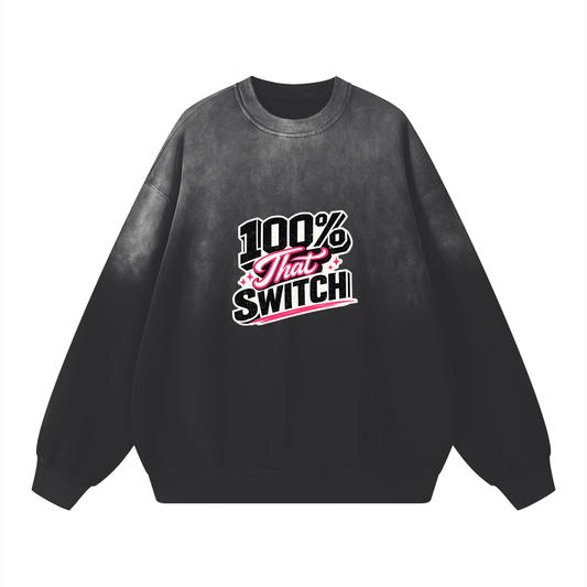 100% THAT SWITCH Sunfade Drop-Shoulder Cotton Sweatshirt
