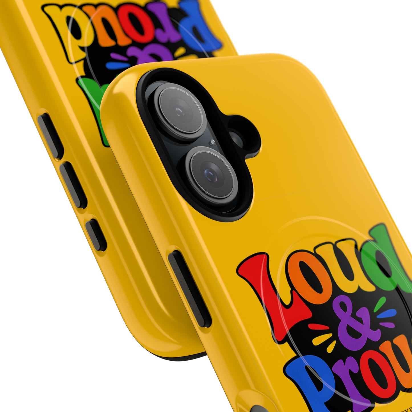 LOUD & PROUD LGBTQ Tough Magnetic Phone Case — Colorful Retro Pride Design