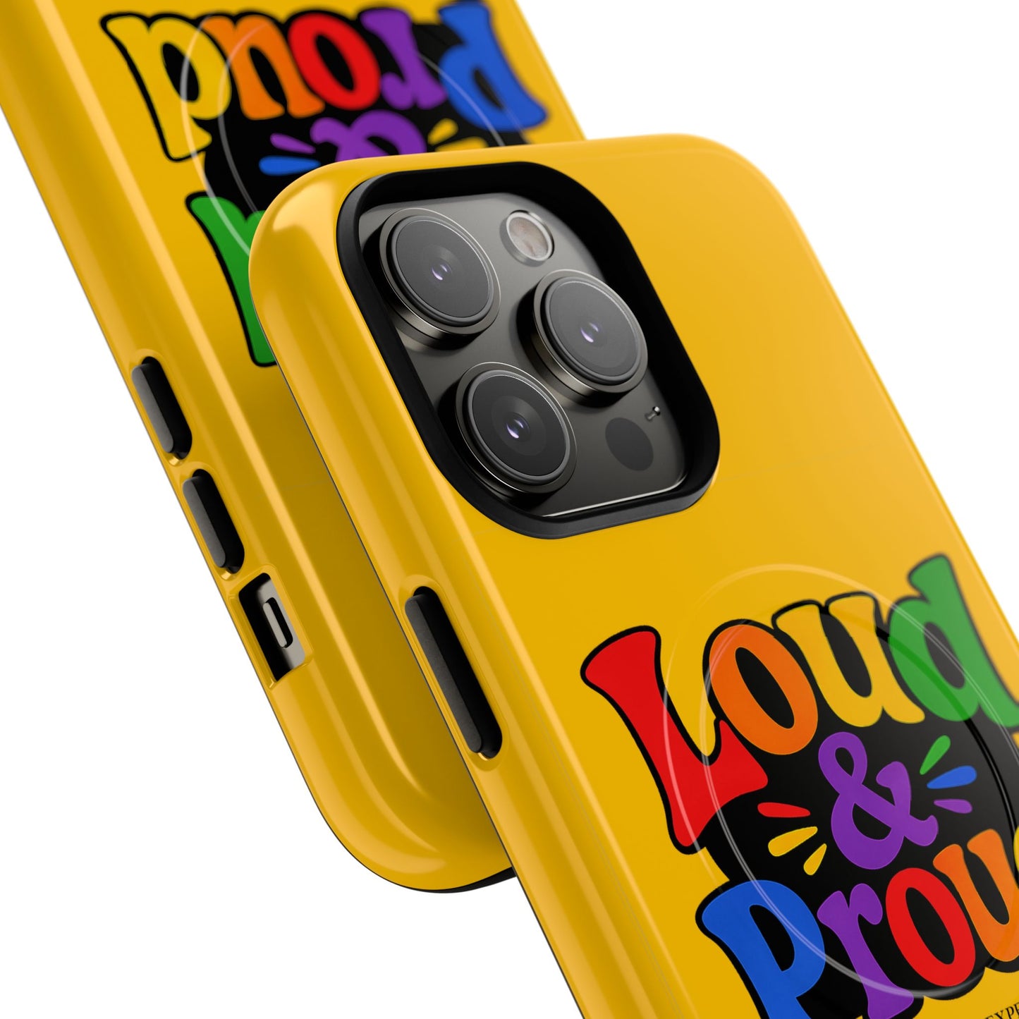 LOUD & PROUD LGBTQ Tough Magnetic Phone Case — Colorful Retro Pride Design