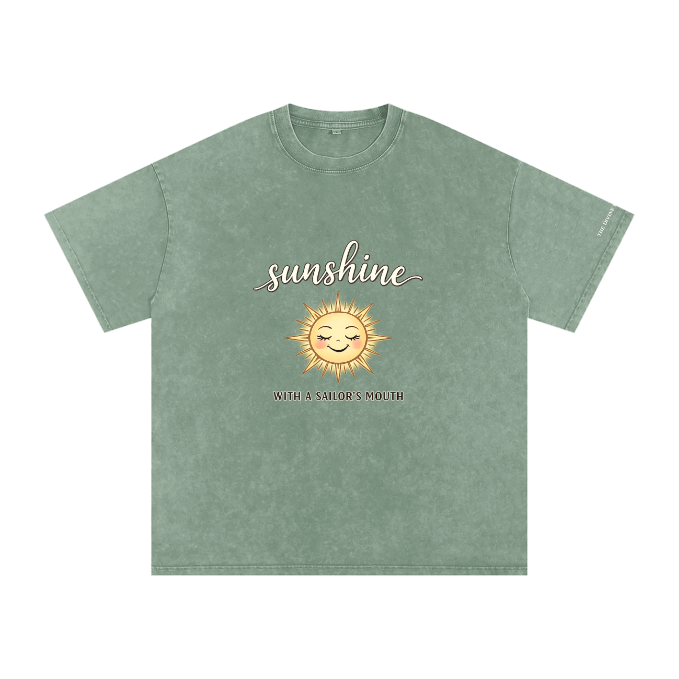 SUNSHINE Snow Washed Oversized Cotton T-Shirt