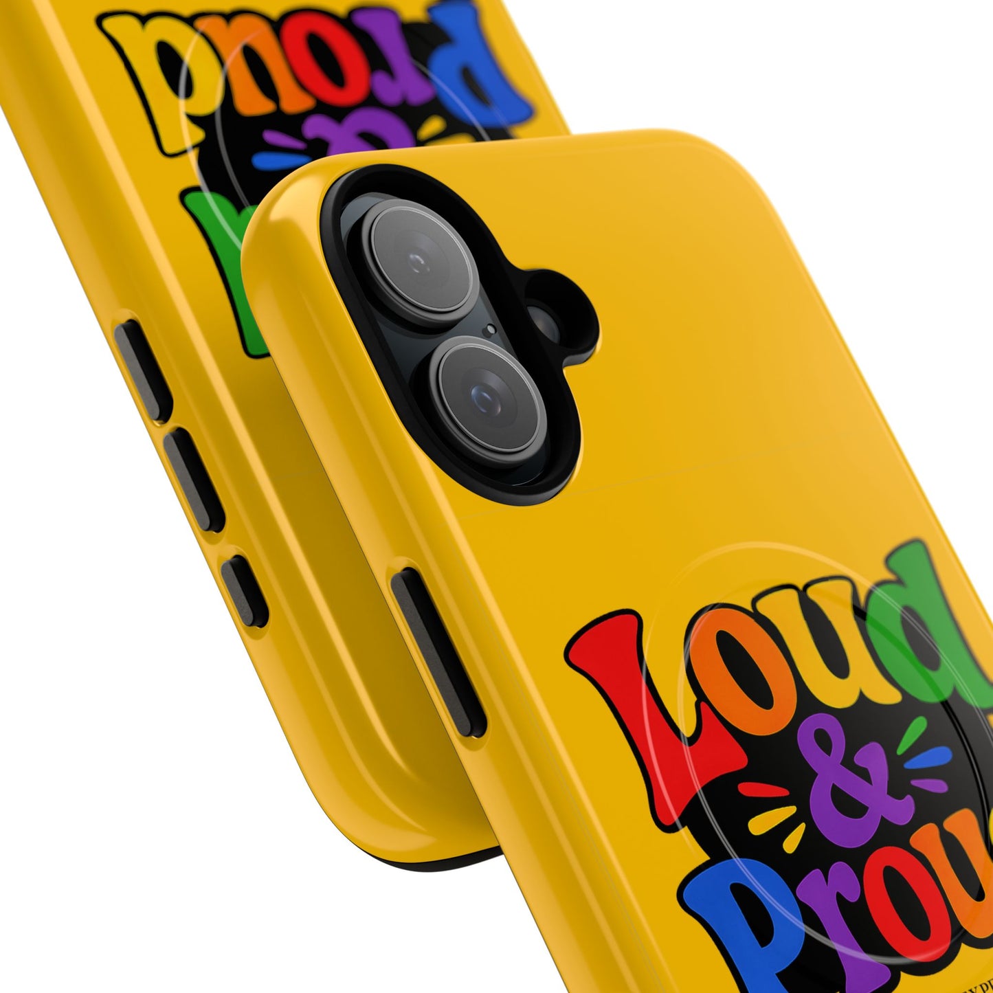 LOUD & PROUD LGBTQ Tough Magnetic Phone Case — Colorful Retro Pride Design
