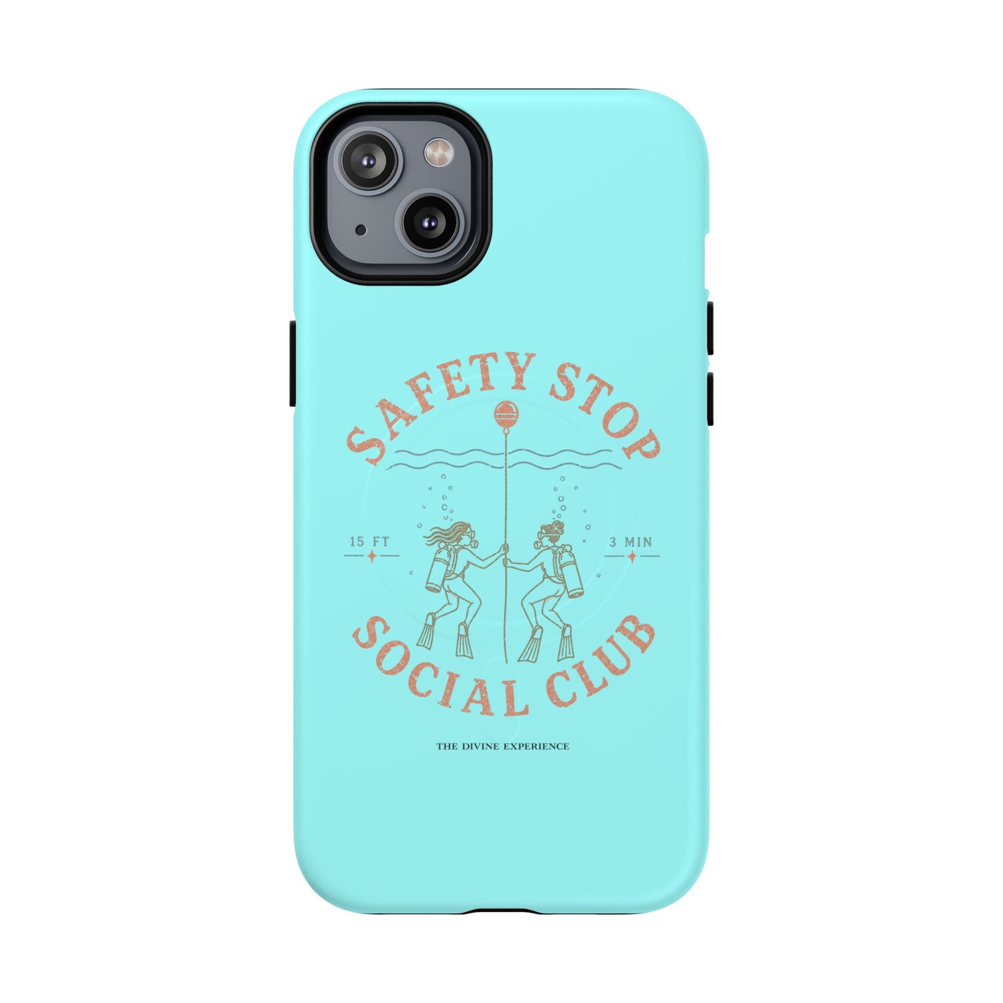 SAFETY STOP SOCIAL CLUB SCUBA Phone Case — Scuba Diving Graphic Tough Magnetic Case