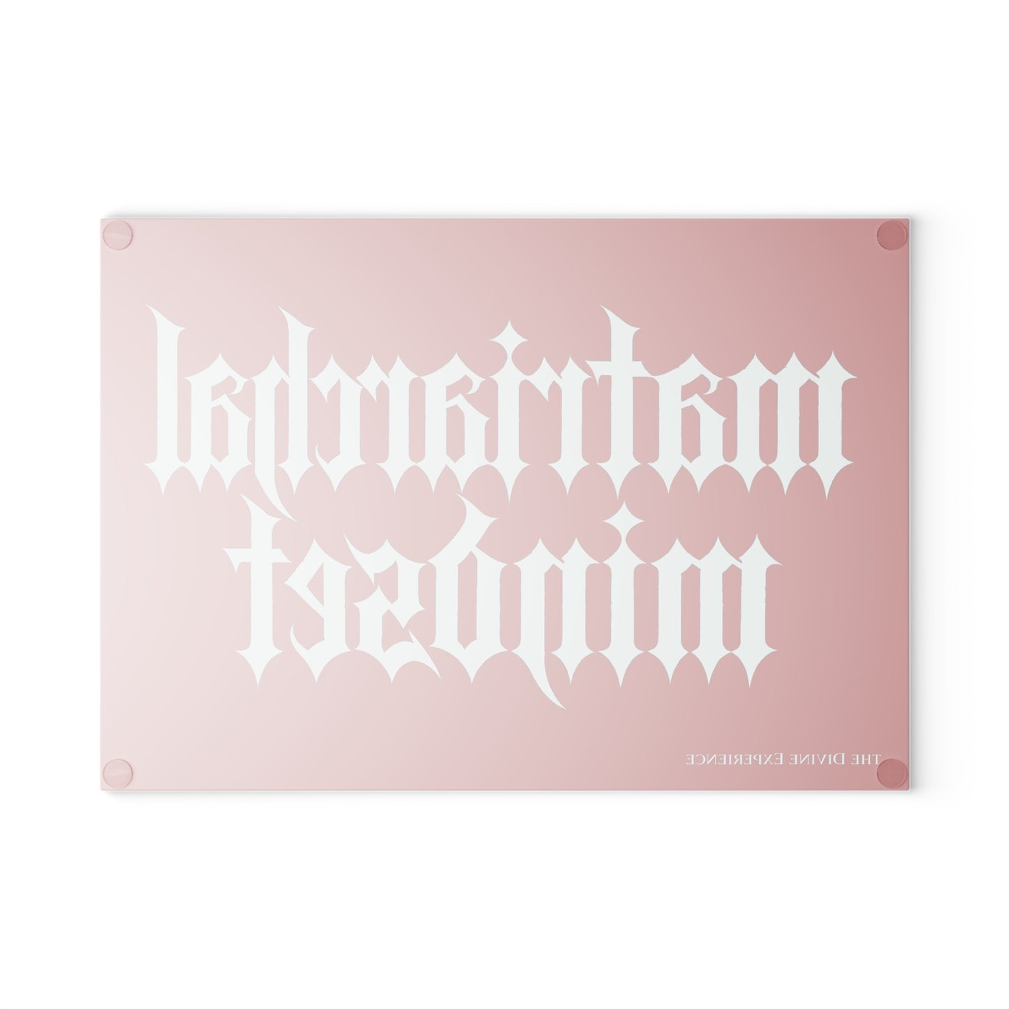 MATRIARCHAL MINDSET Glass Cutting Board — Bold Feminist Kitchen Décor