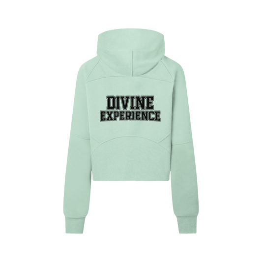 DIVINE EXPERIENCE Cropped Half-Zip Hoodie