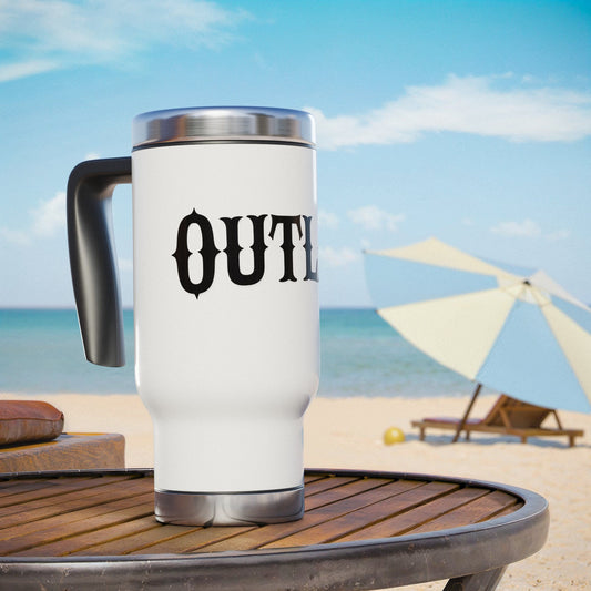OUTLAW Travel Mug — 14oz Stainless Steel Insulated Coffee Country Tumbler with Handle