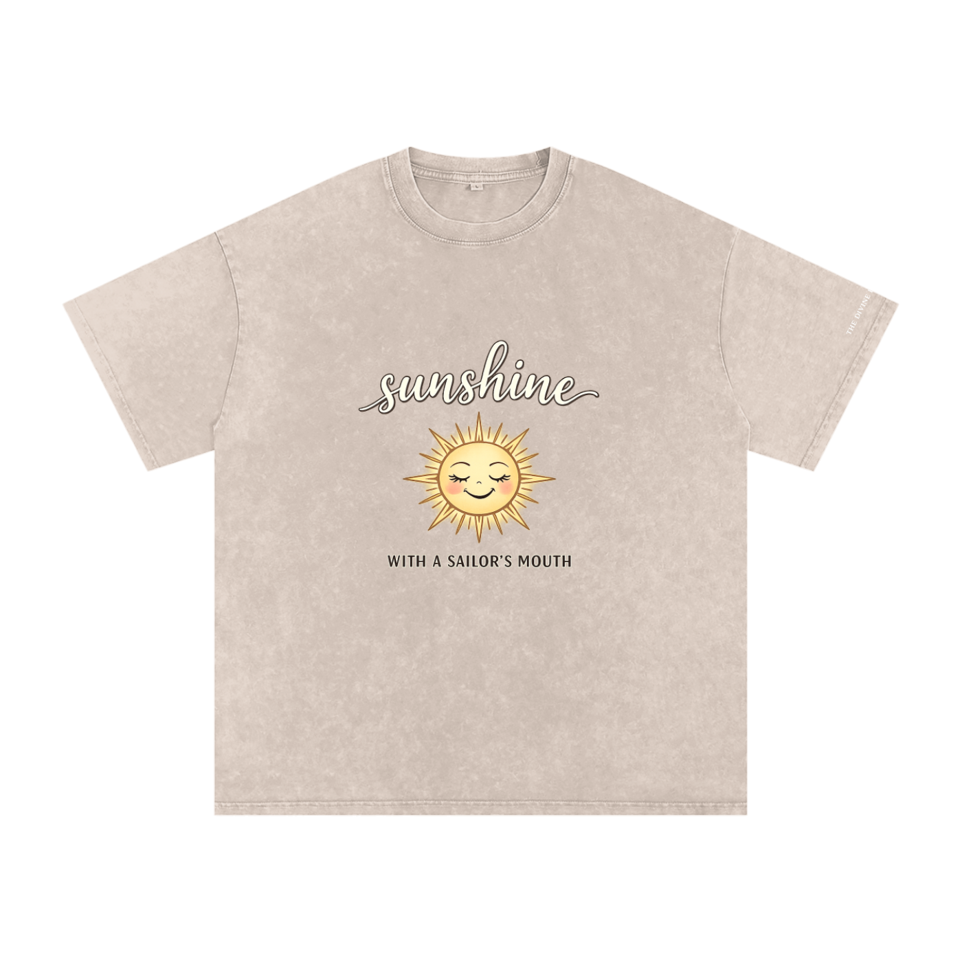 SUNSHINE Snow Washed Oversized Cotton T-Shirt